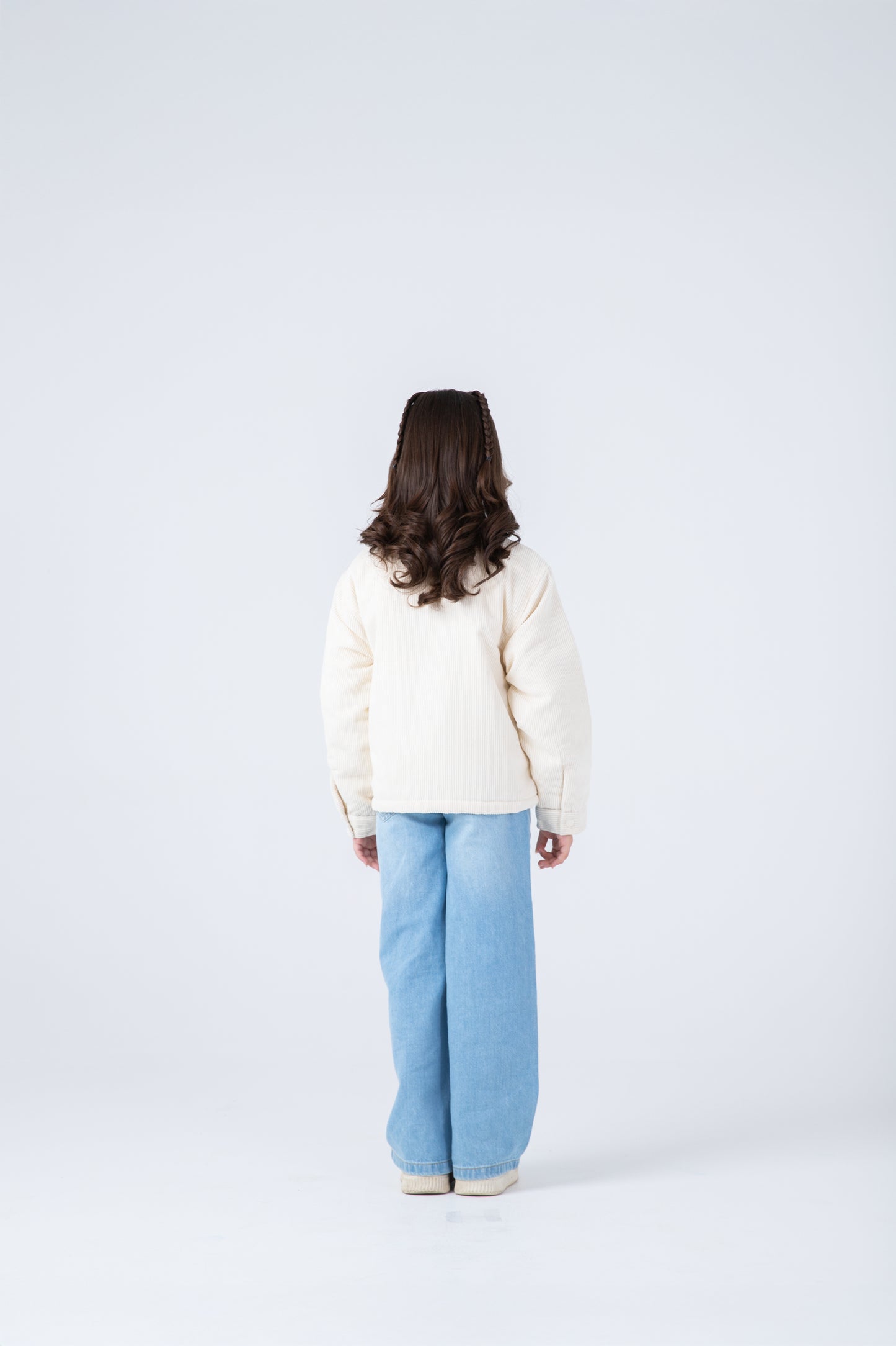 Girls Off-white Corduroy Jacket