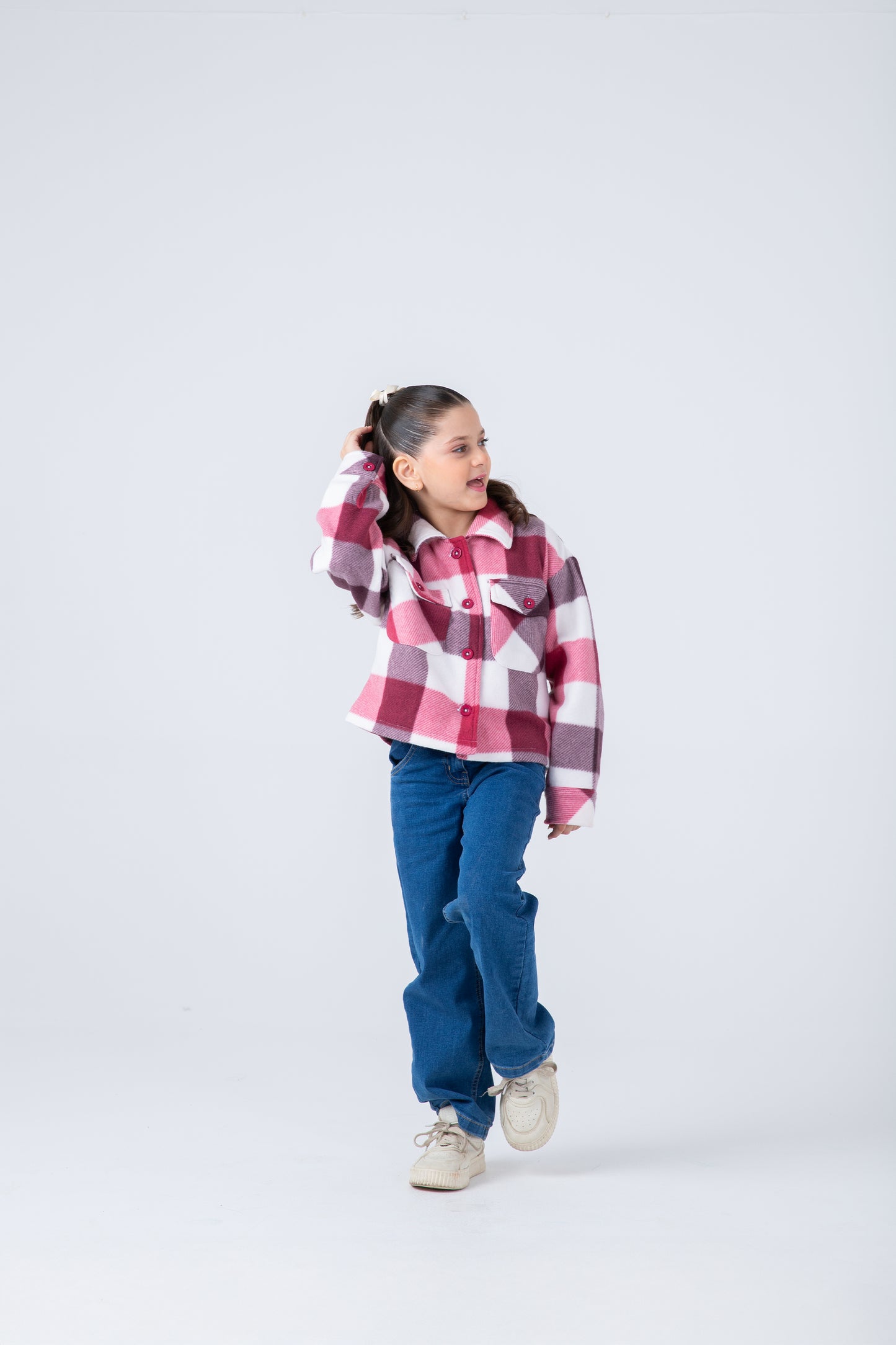 Girls Rosy Grid Jacket
