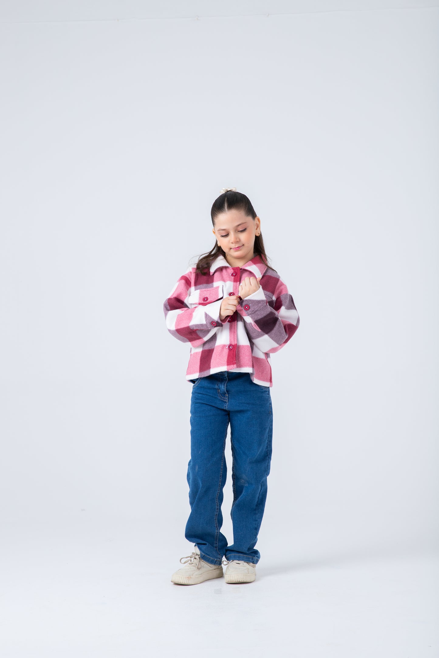 Girls Rosy Grid Jacket