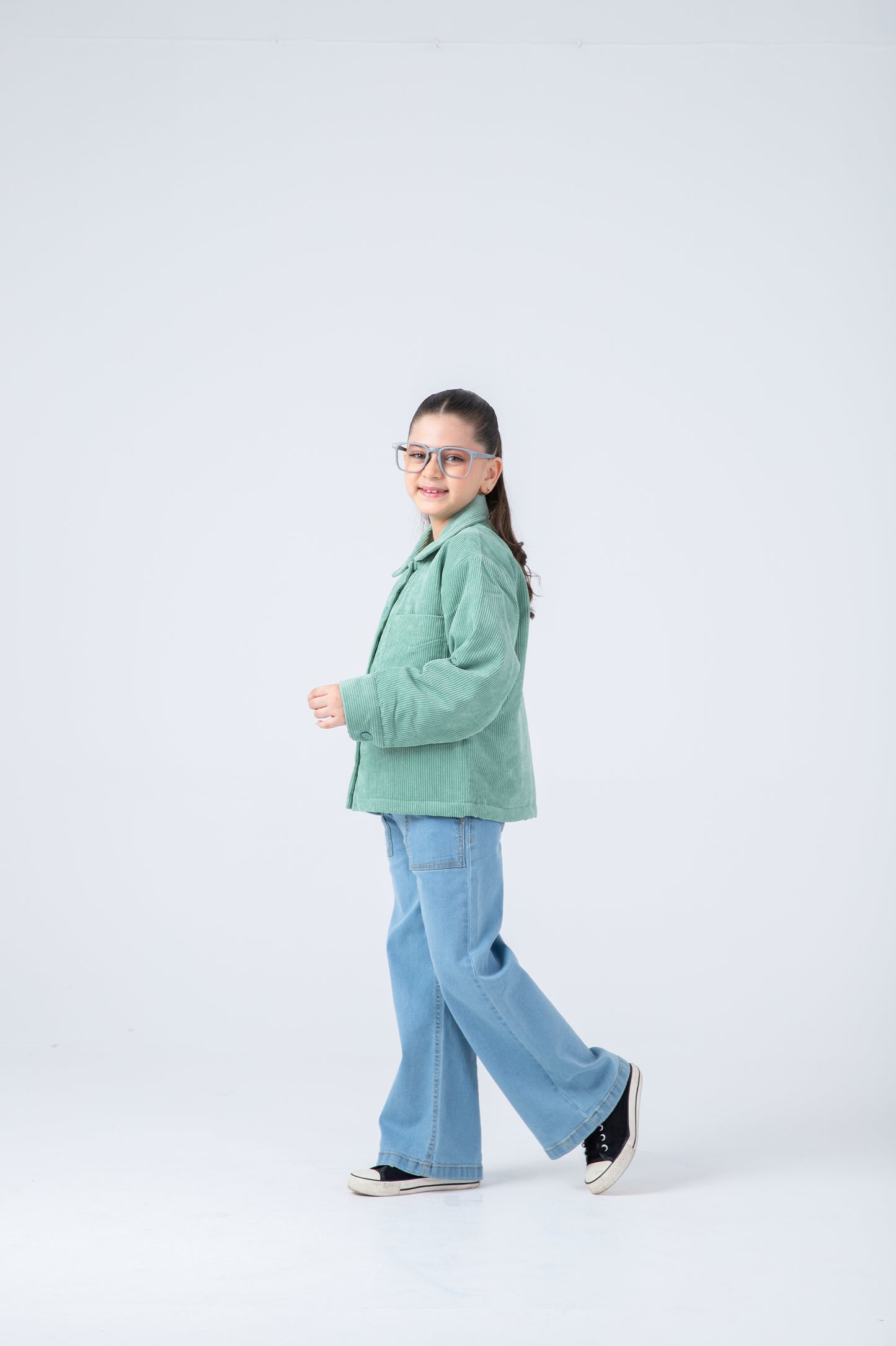 Girls Mint Cord Jacket