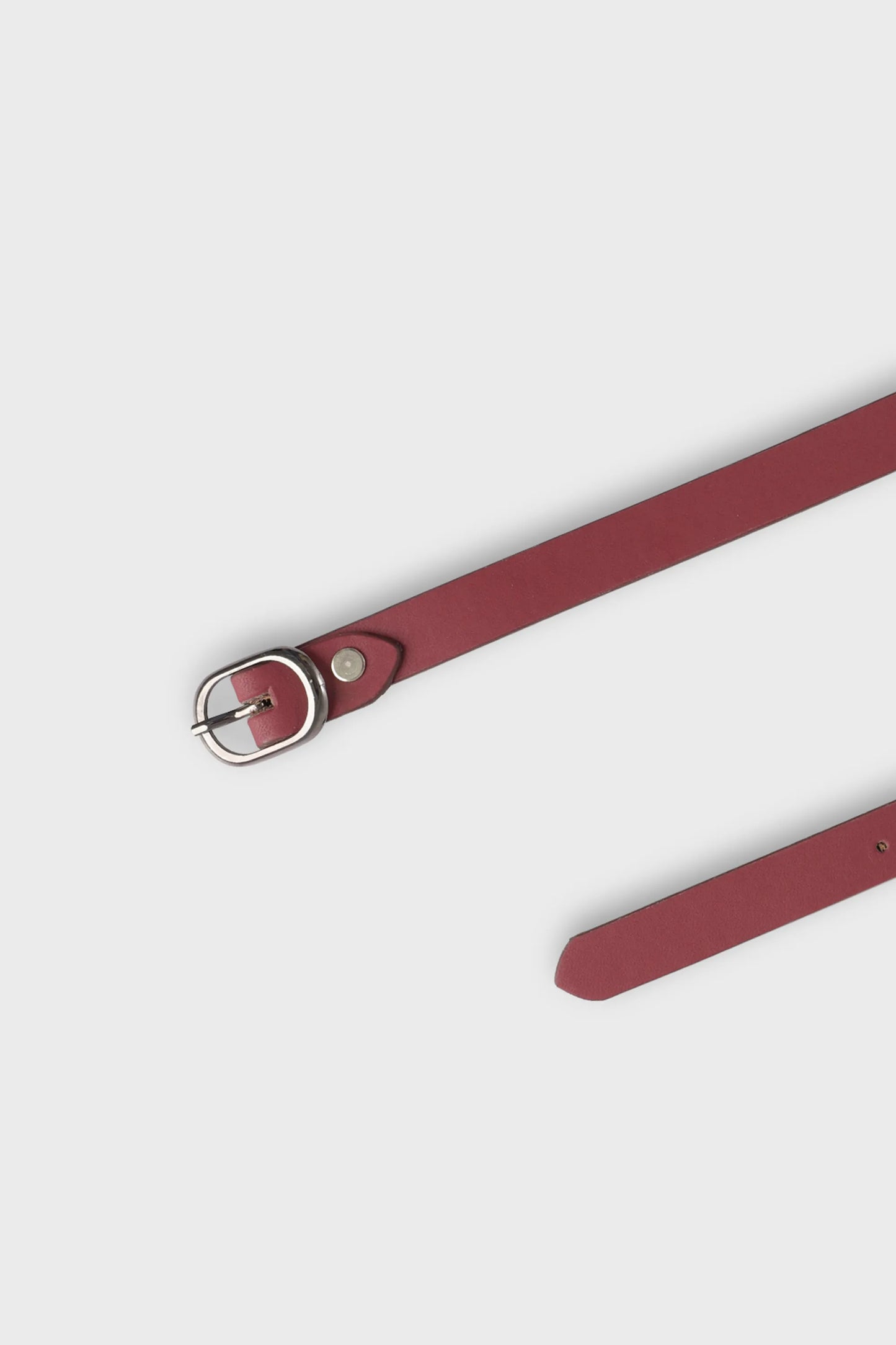 Girls Burgundy Leather Belt
