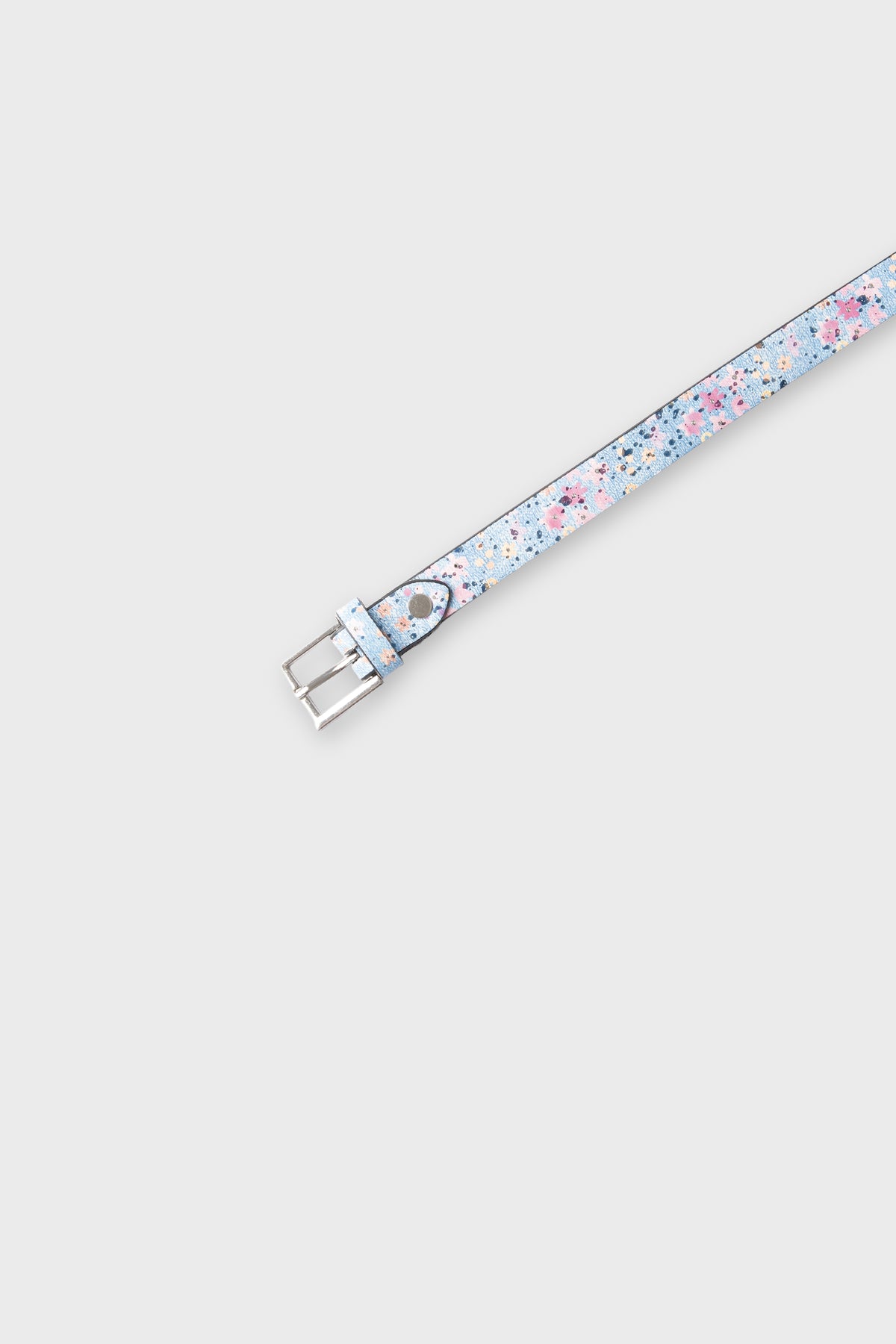 Girls Sky Floral Leather Belt