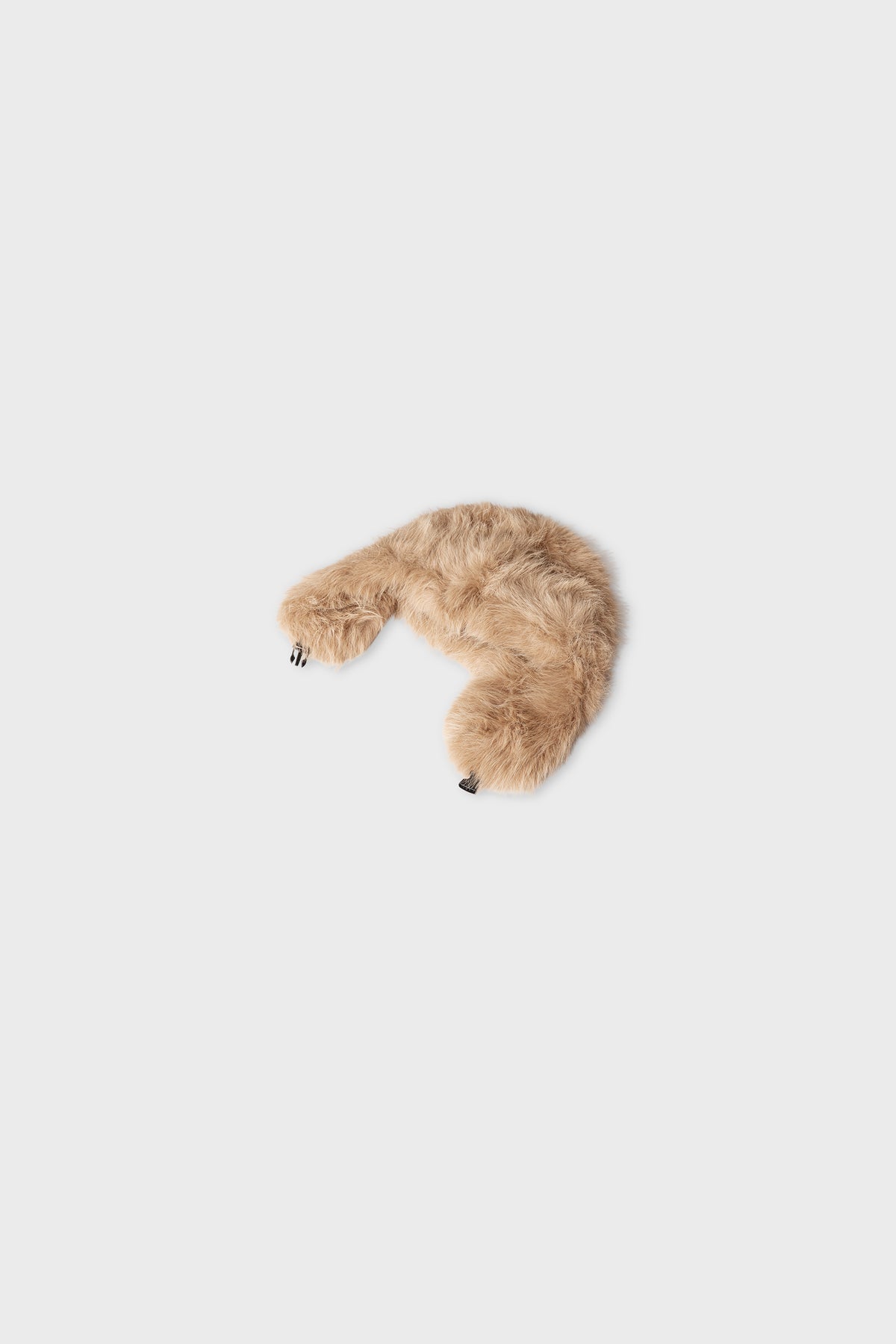 Beige Plush Earflap Girls Cap