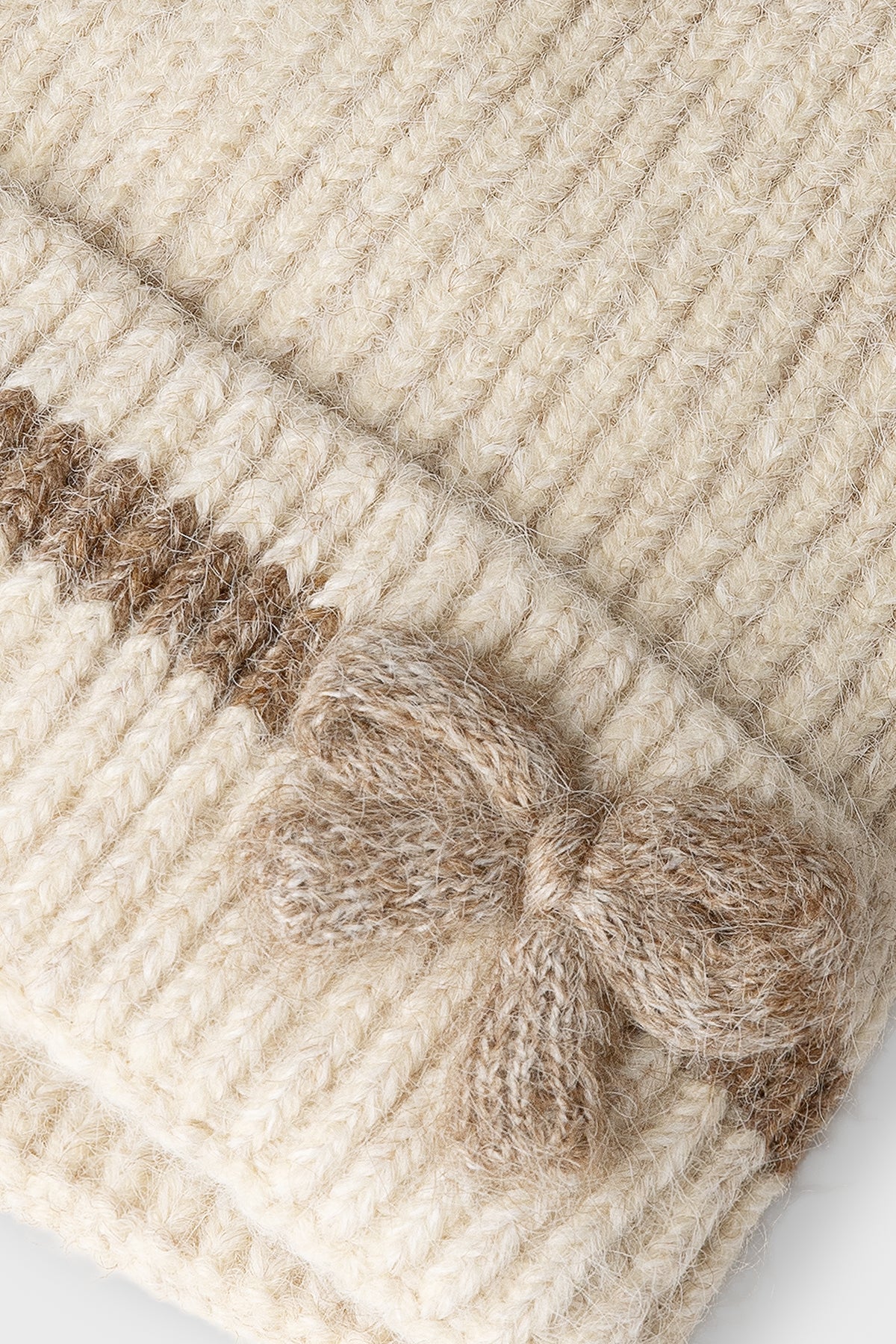 Cream Cocoa Stripe Girls Cap