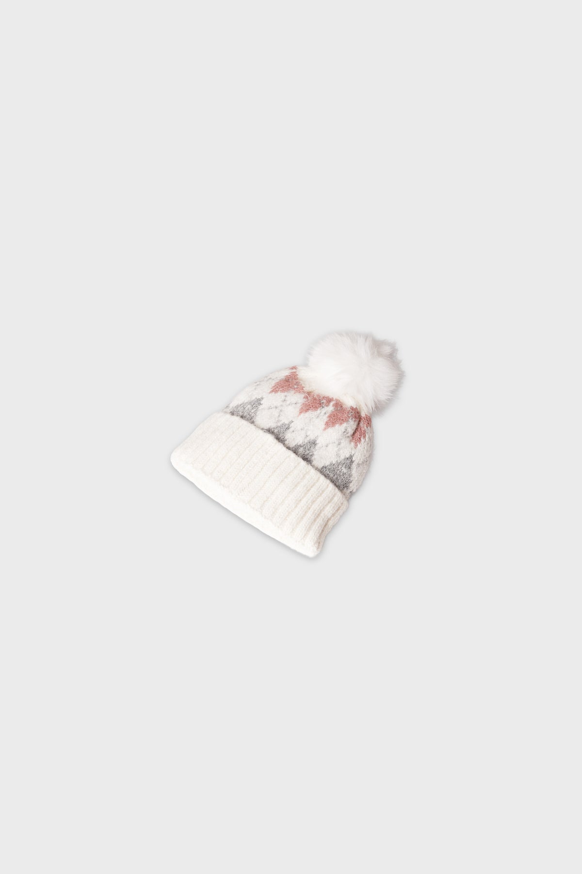 White Frosted Knit Girls Cap