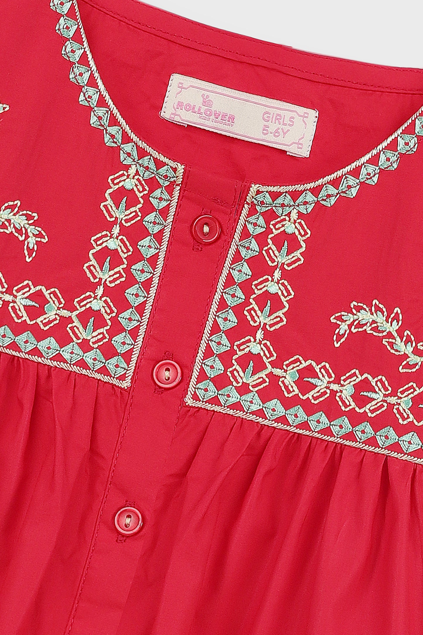 Ruby Yoke Embroidered Top