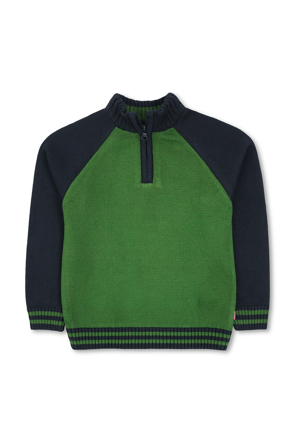 Boys Green Raglan Sweater