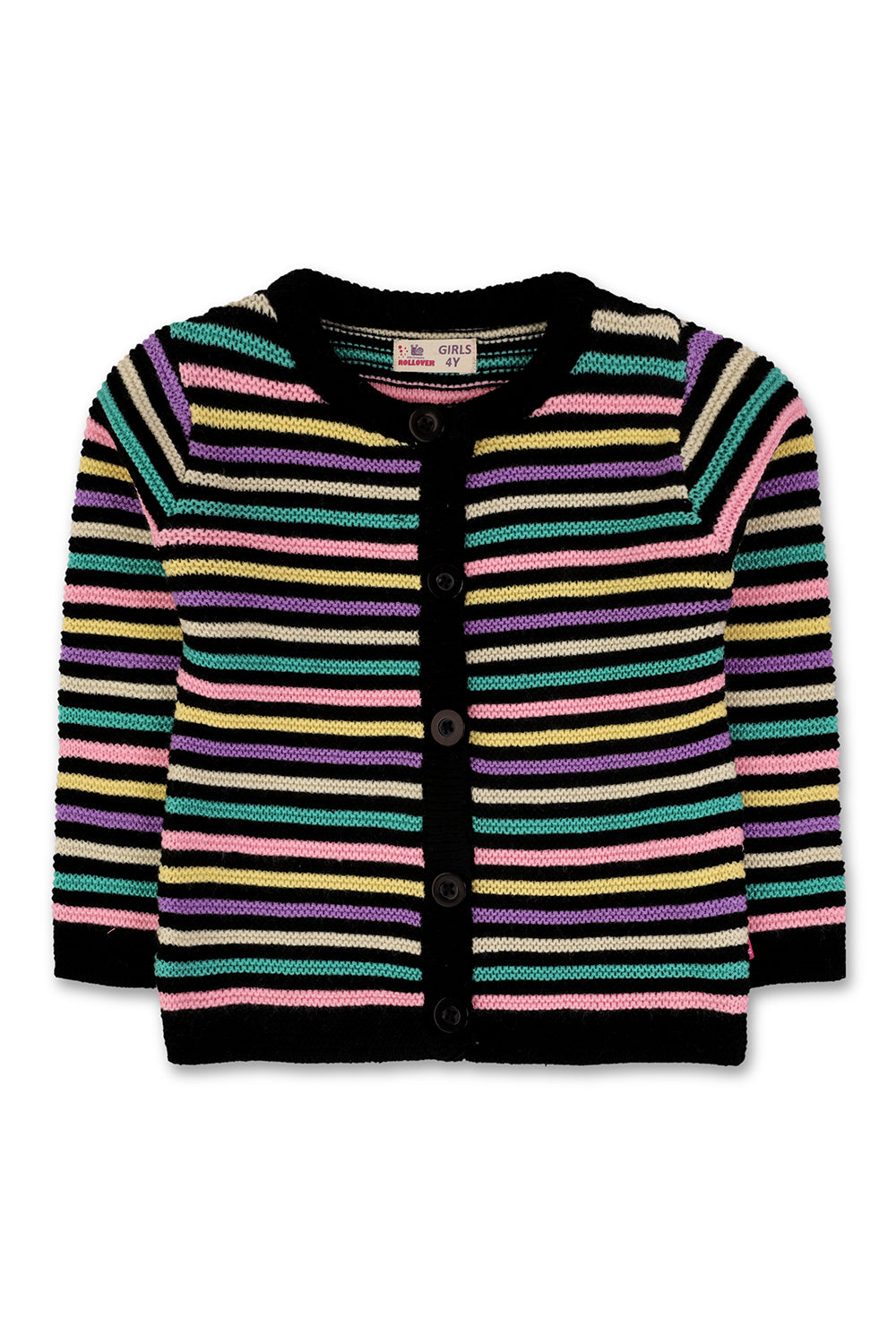 Girls Multicoloured Knit Sweater