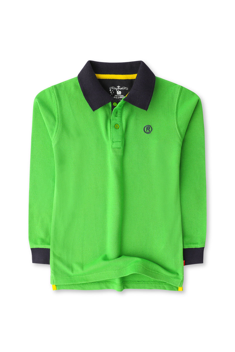 Boys Green Polo Shirt Rollover Kids Company