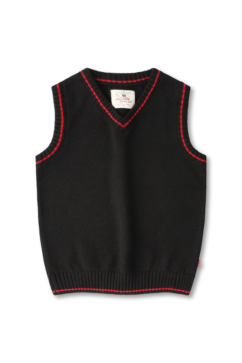 Boys Black Sweater Rollover Kids Company