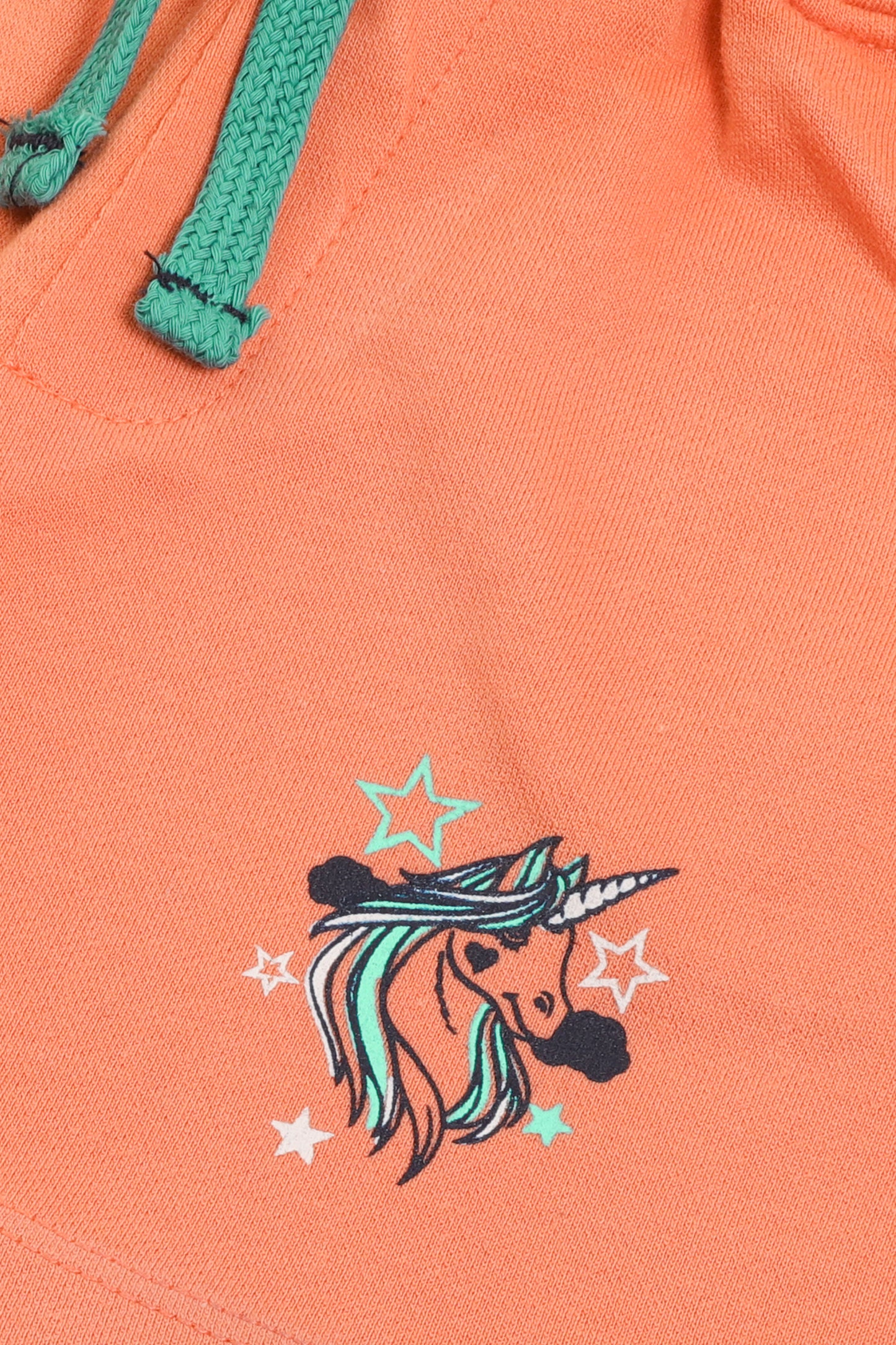 Girls Peach Unicorn Shorts