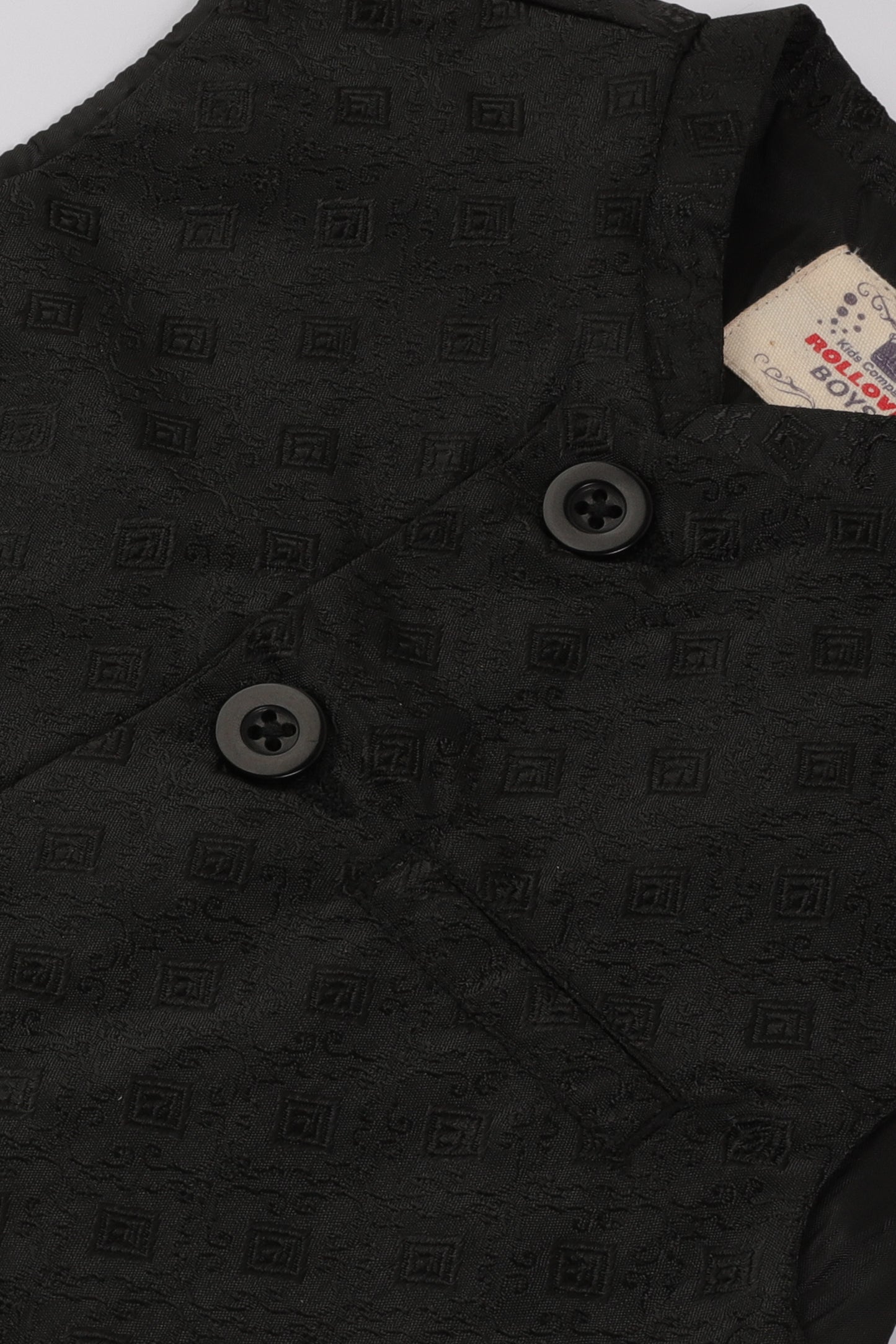 Black Jamawar Waistcoat