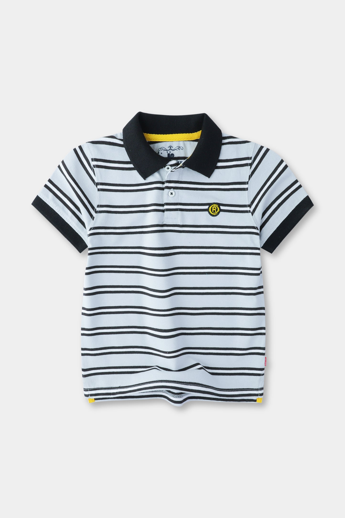 Black & White Yarn-Dyed Polo