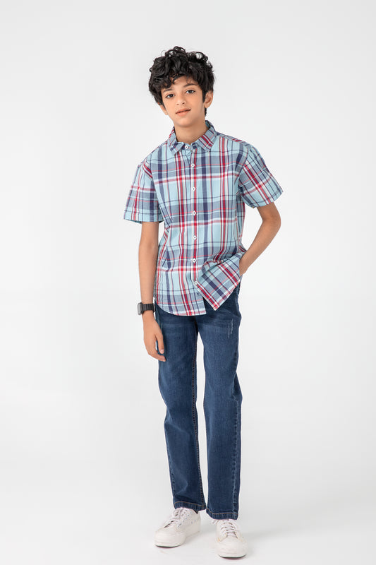 Sky Blue Check Shirt