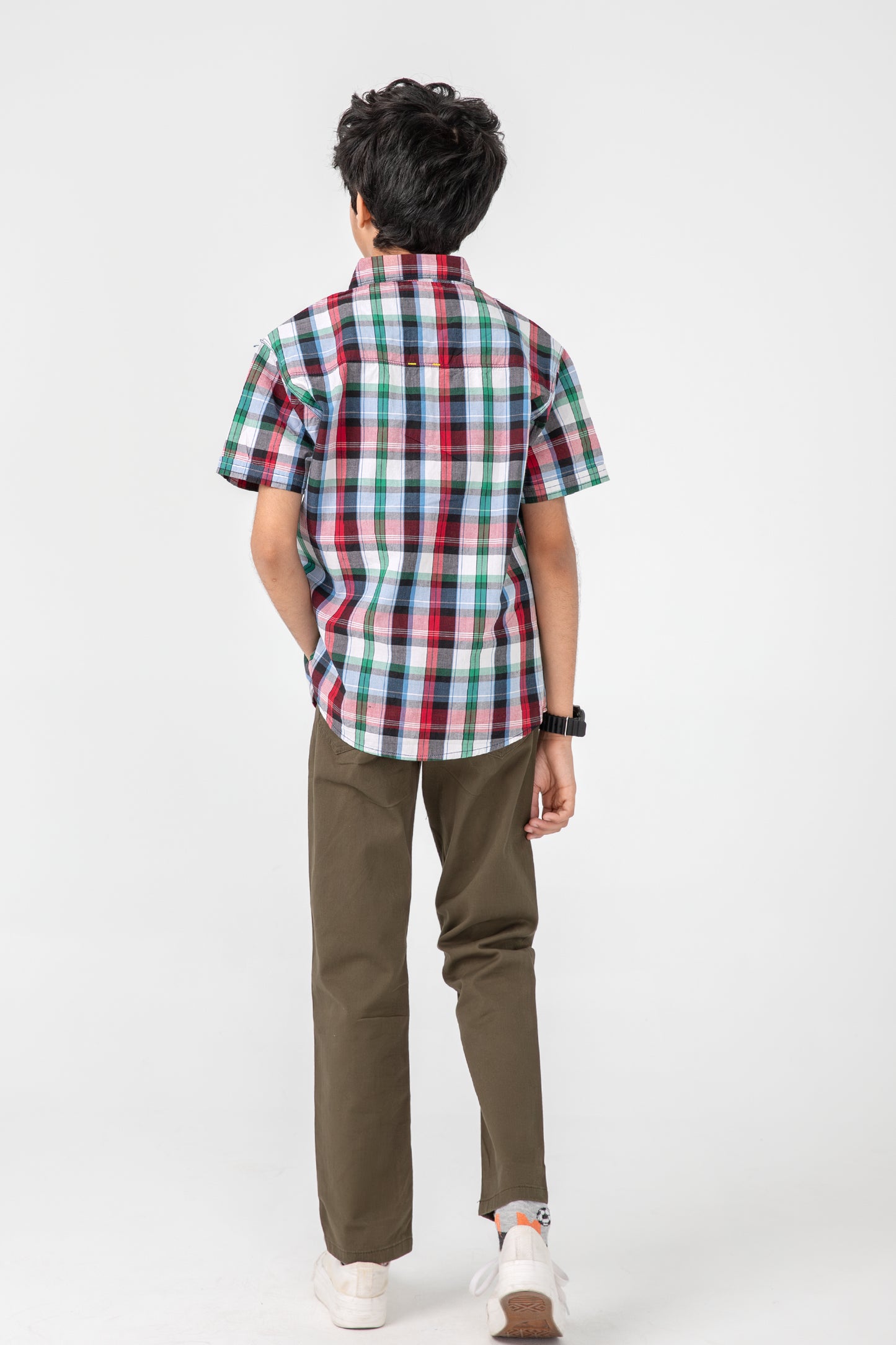 Boys Multicolor Checkmate Cotton Shirt