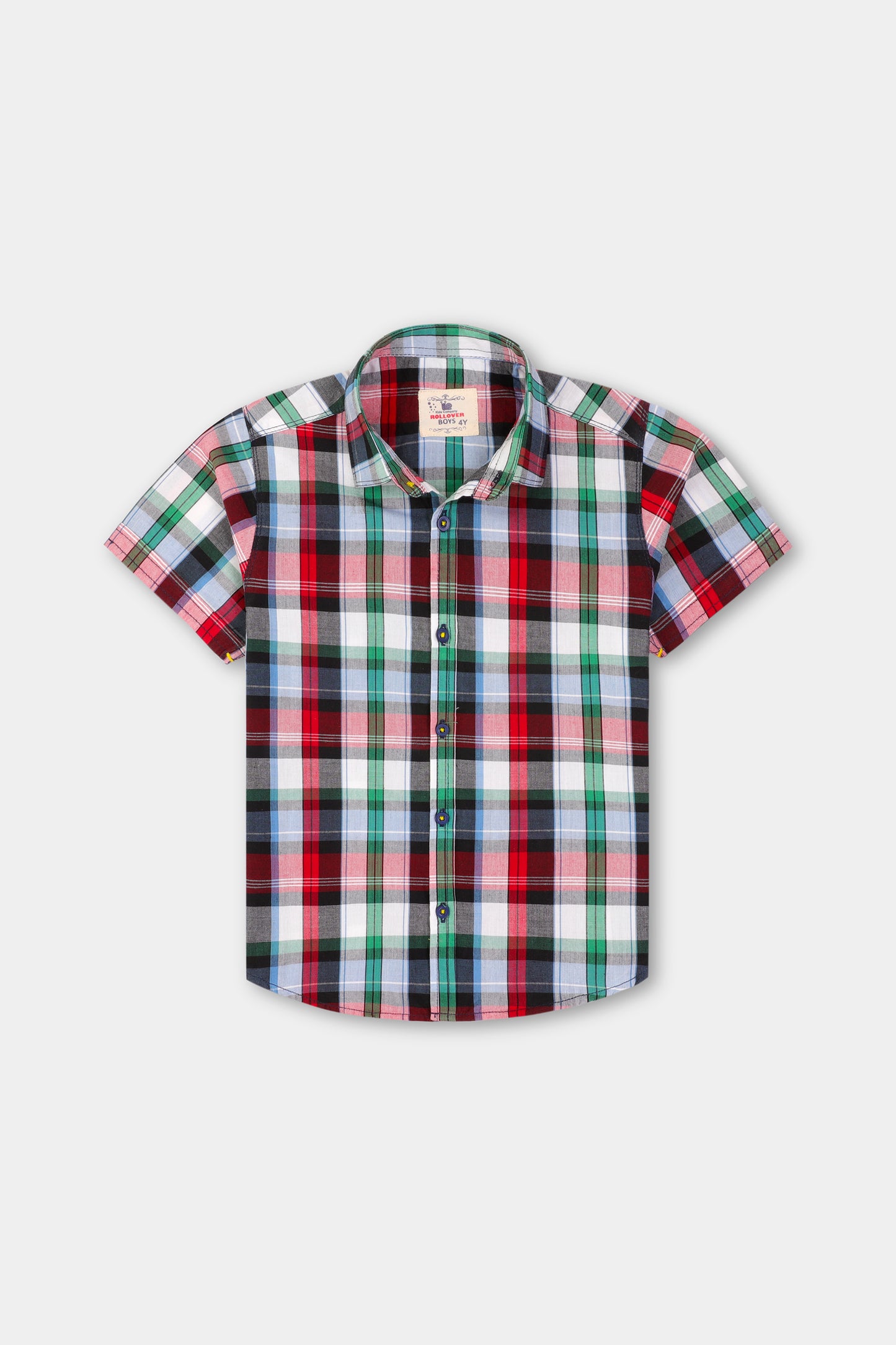 Boys Multicolor Checkmate Cotton Shirt
