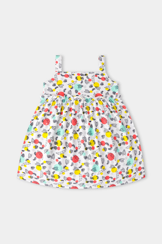 White Rotery Jersey Frock