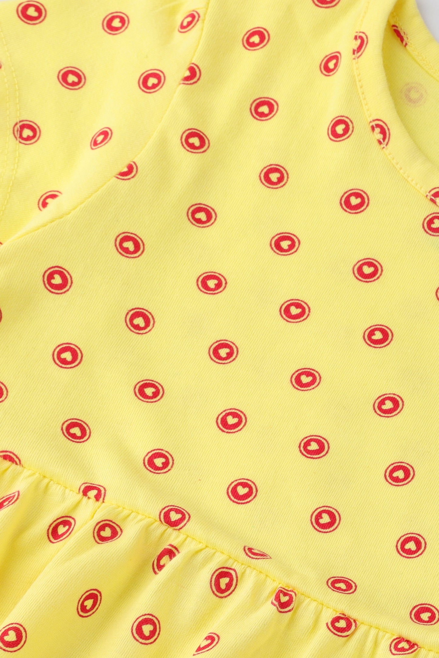 Yellow Floral Jersey Frock