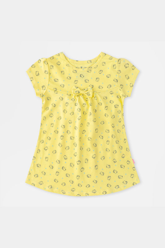 Yellow Kitty Bow Top