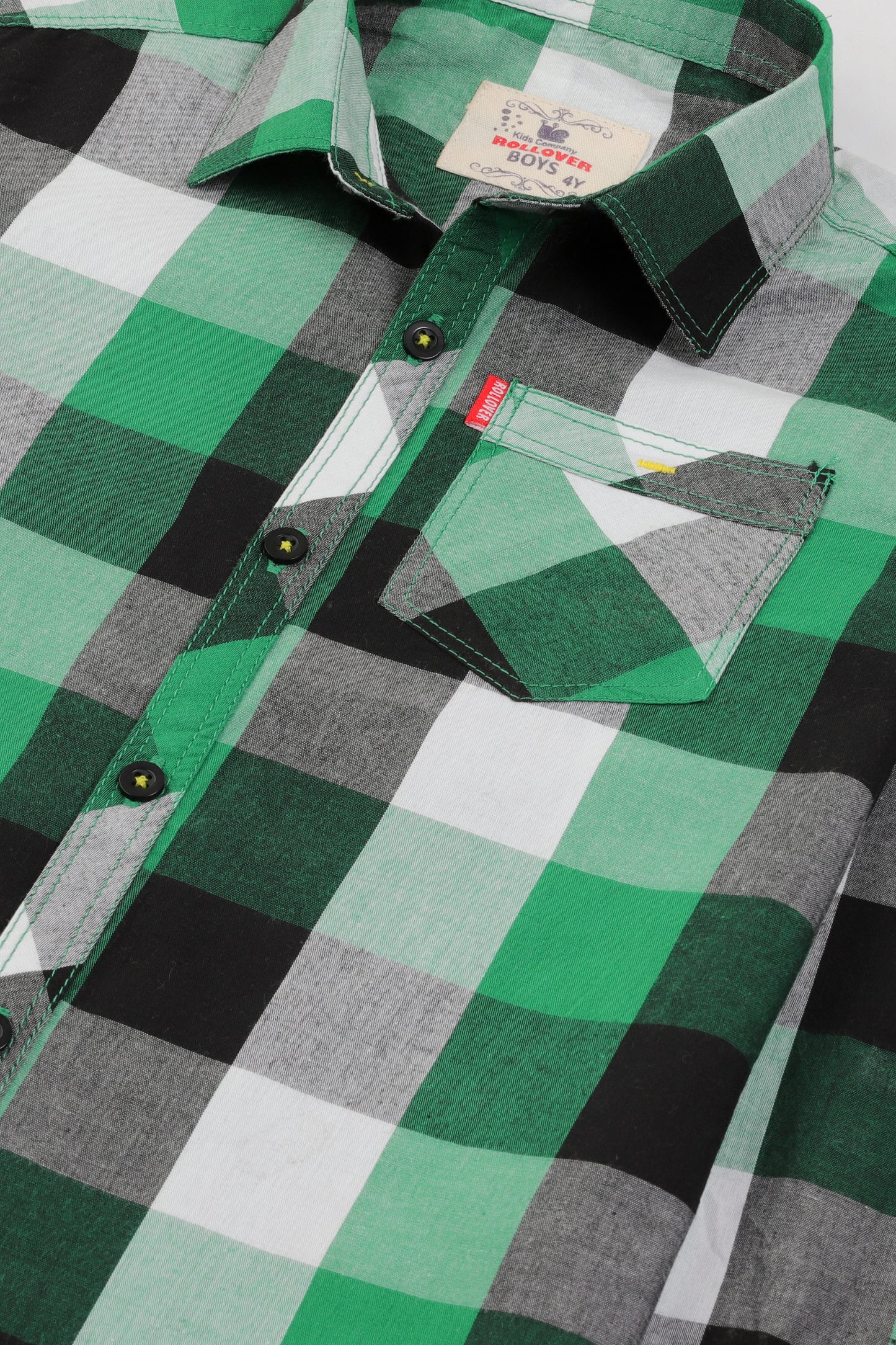 Green Checkered Casual Shirt