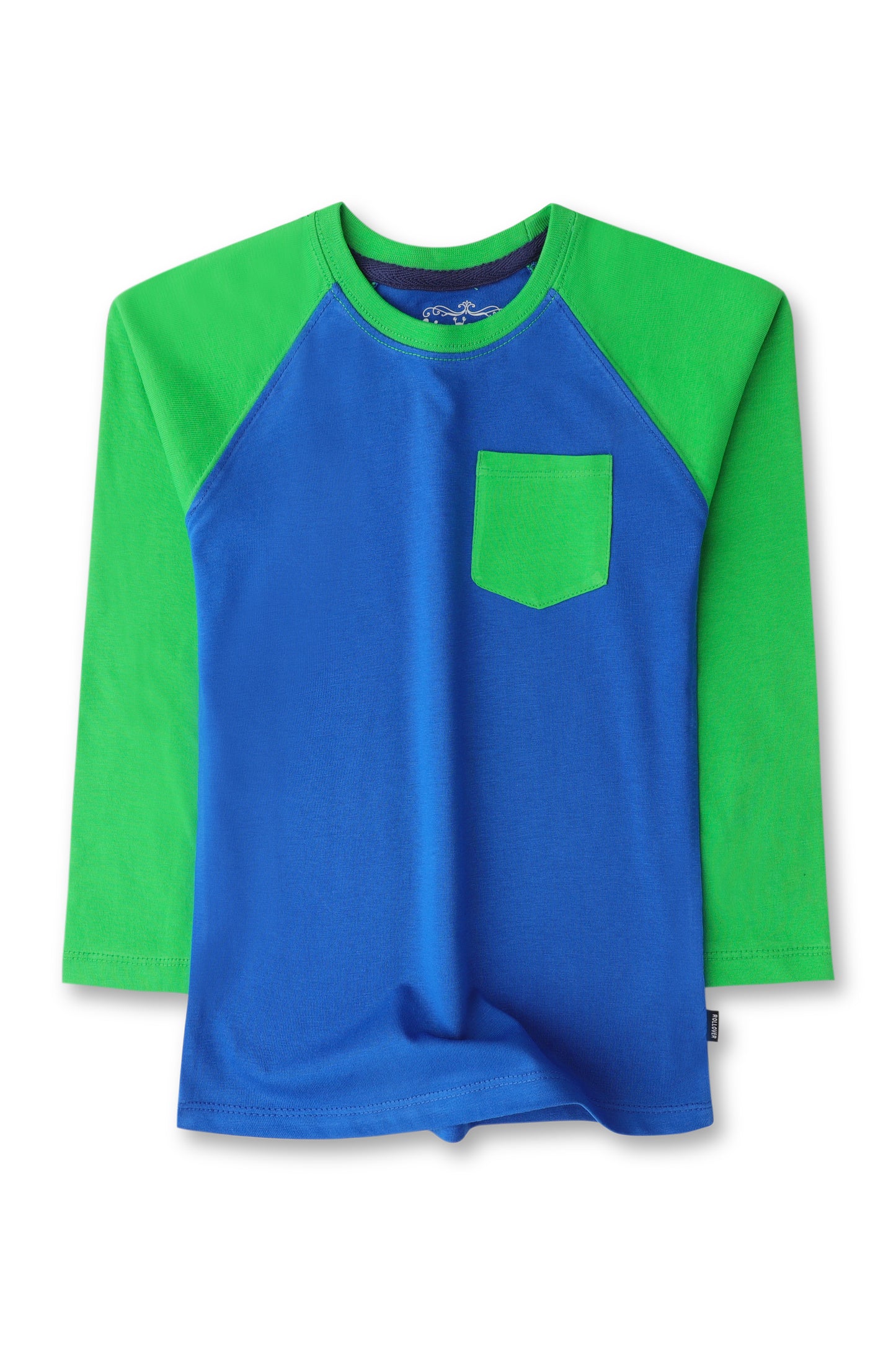Blue & Green Raglan T-Shirt