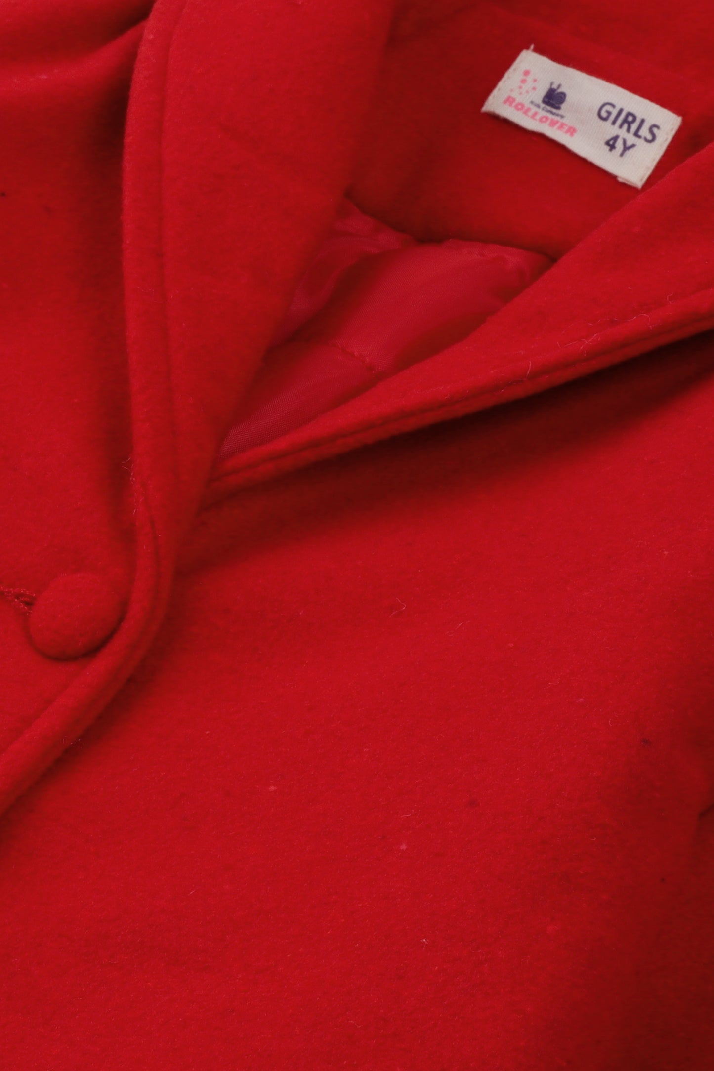 Girls Red Felt Coat
