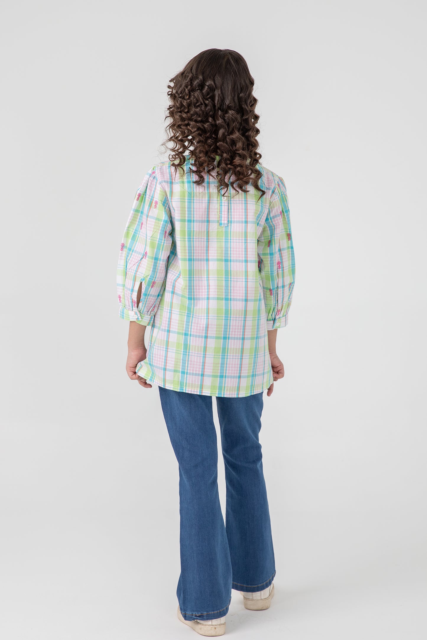 Green Checkered Cotton Top
