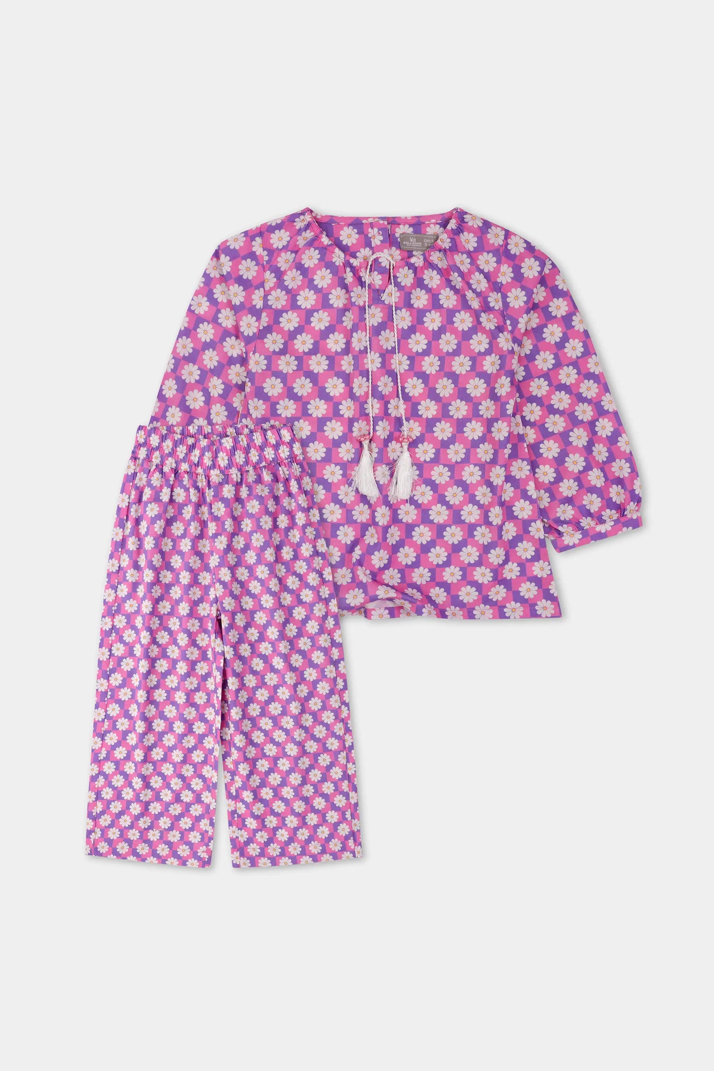 Purple Printed Cotton Co-ord Set
