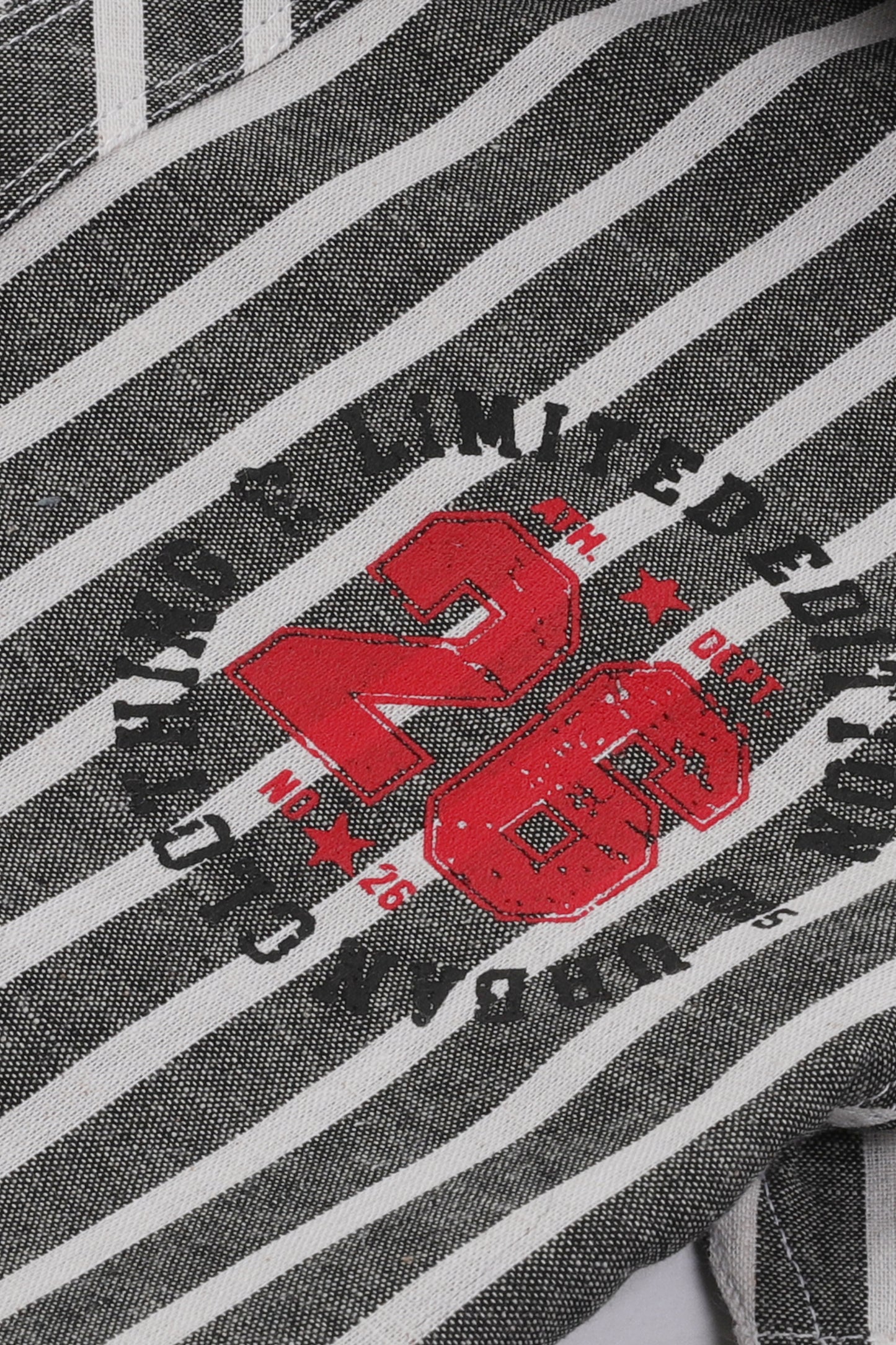 Boys Black Striped Cotton Shirt