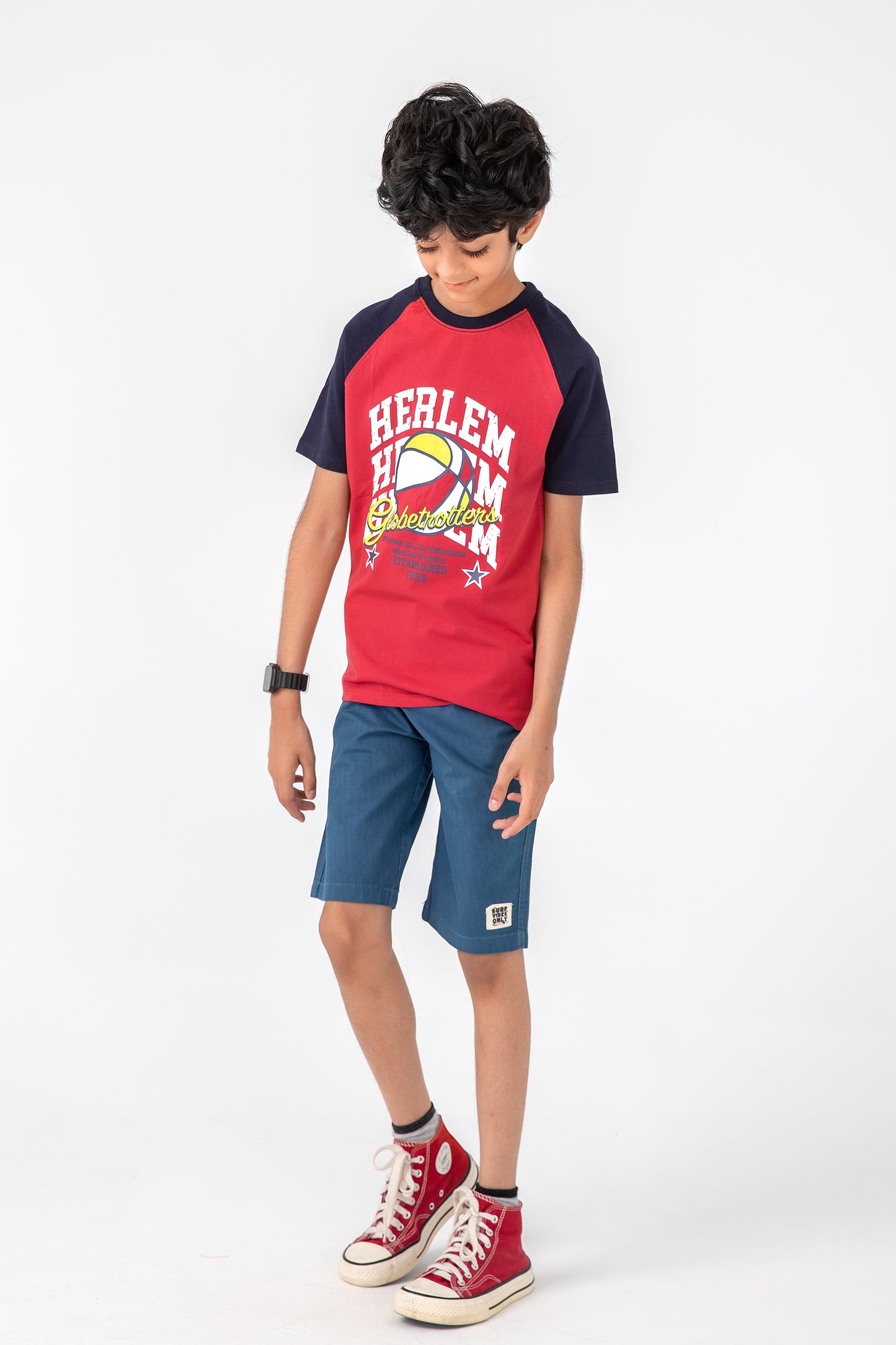 Boys Harlem Hoops Raglan T-Shirt
