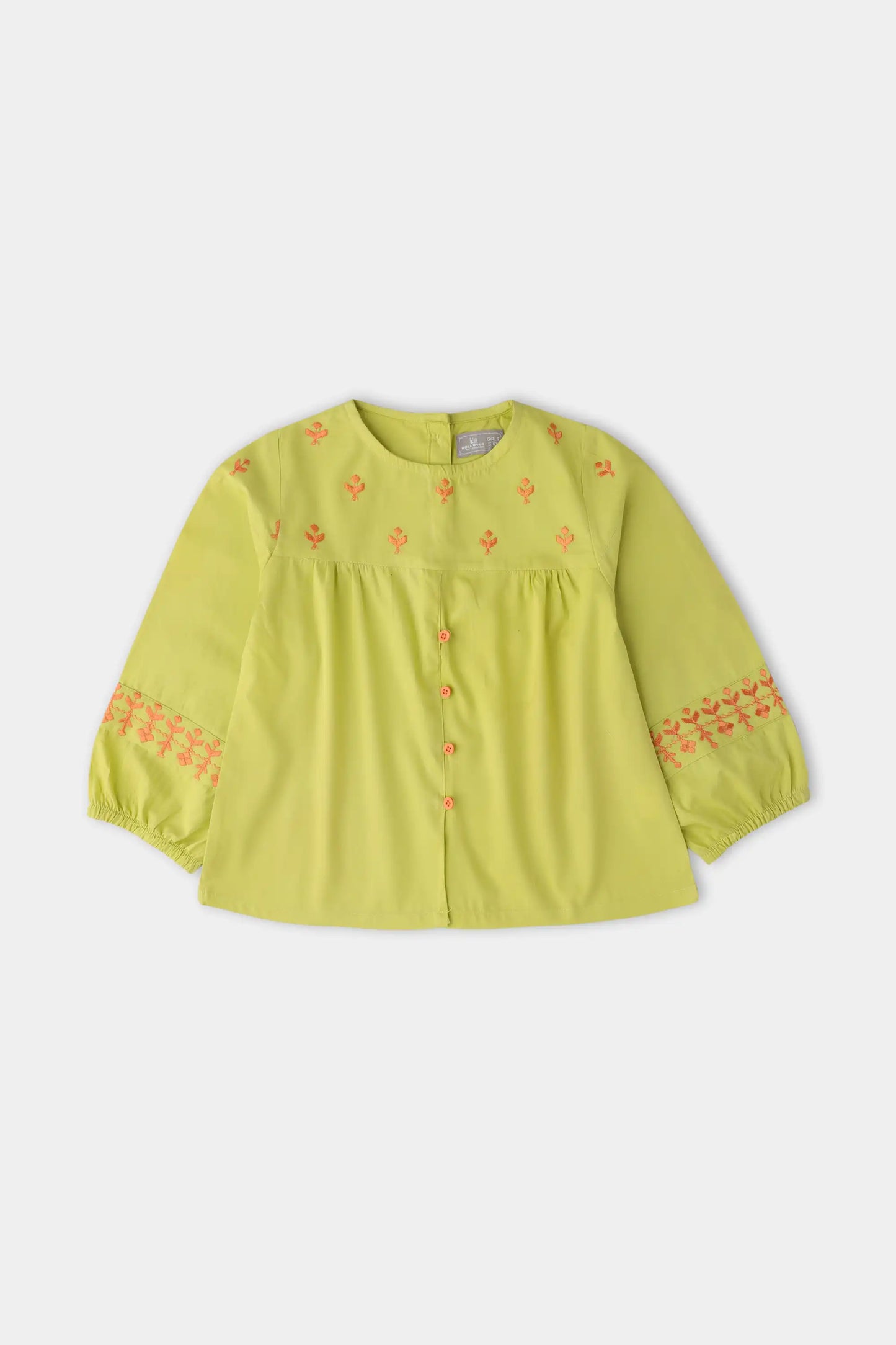 Lemon Lace Embroidered Top