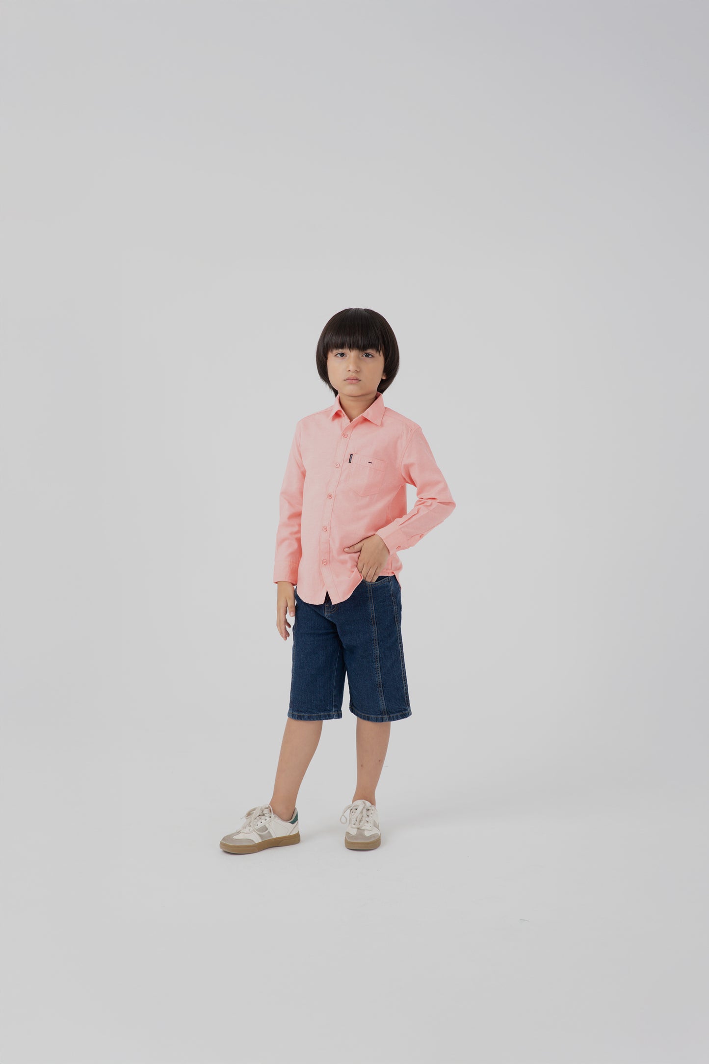 Boys Pink Breeze Chambray Shirt