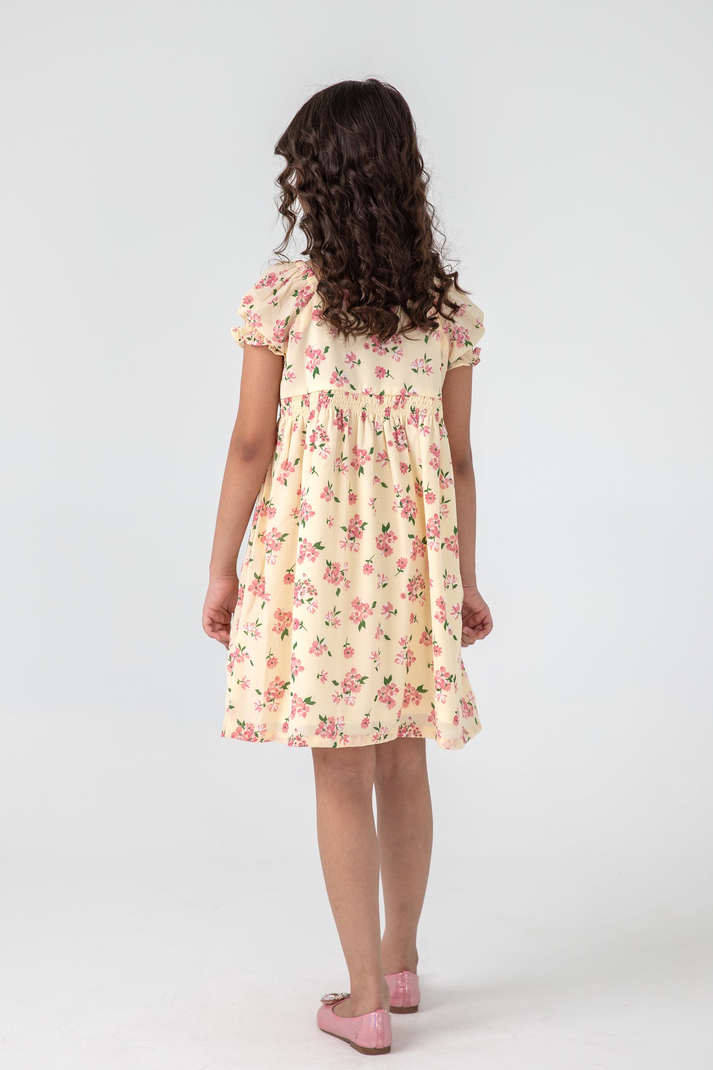 Skin Floral Printed Chiffon Dress