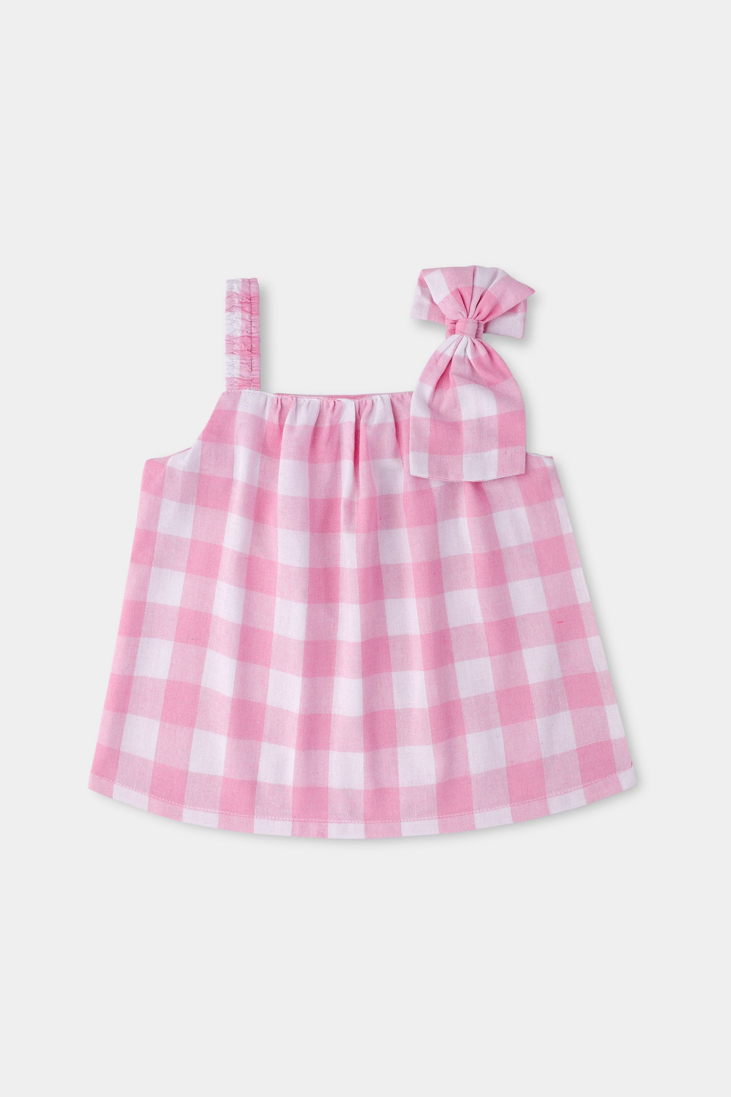 Pastel Pink Checkered Top