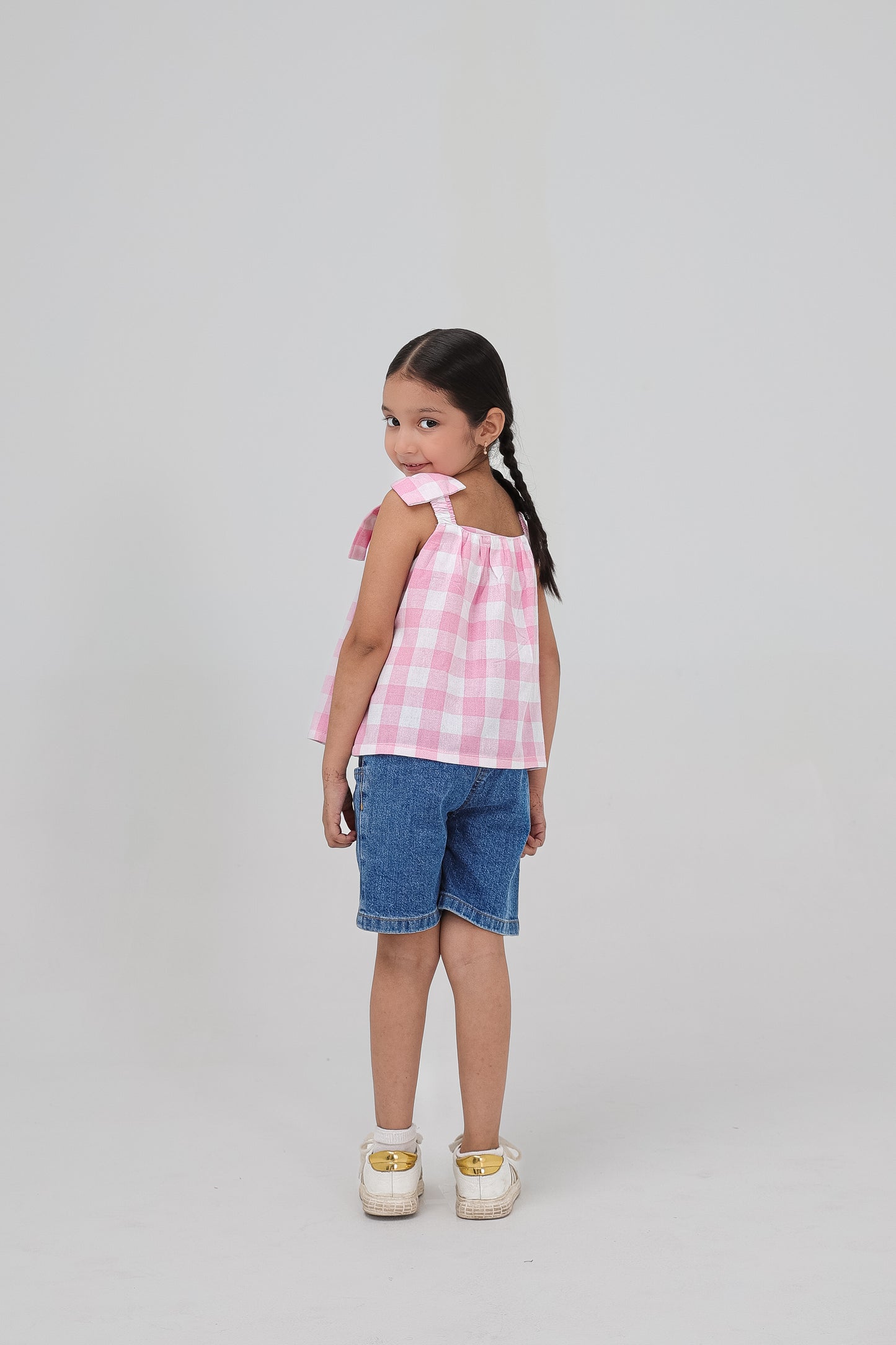 Pastel Pink Checkered Top