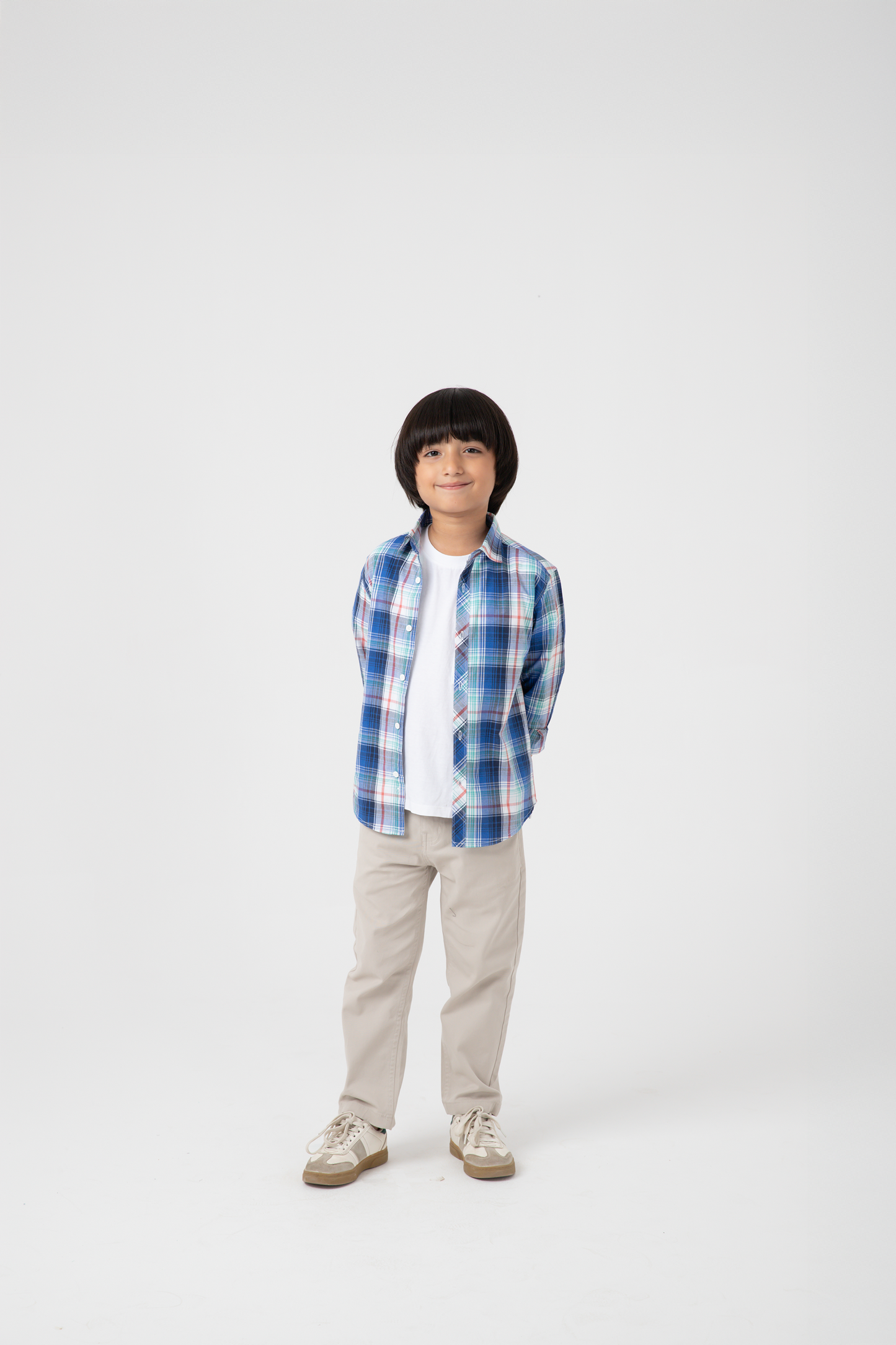 Boys Color Trail Check Shirt