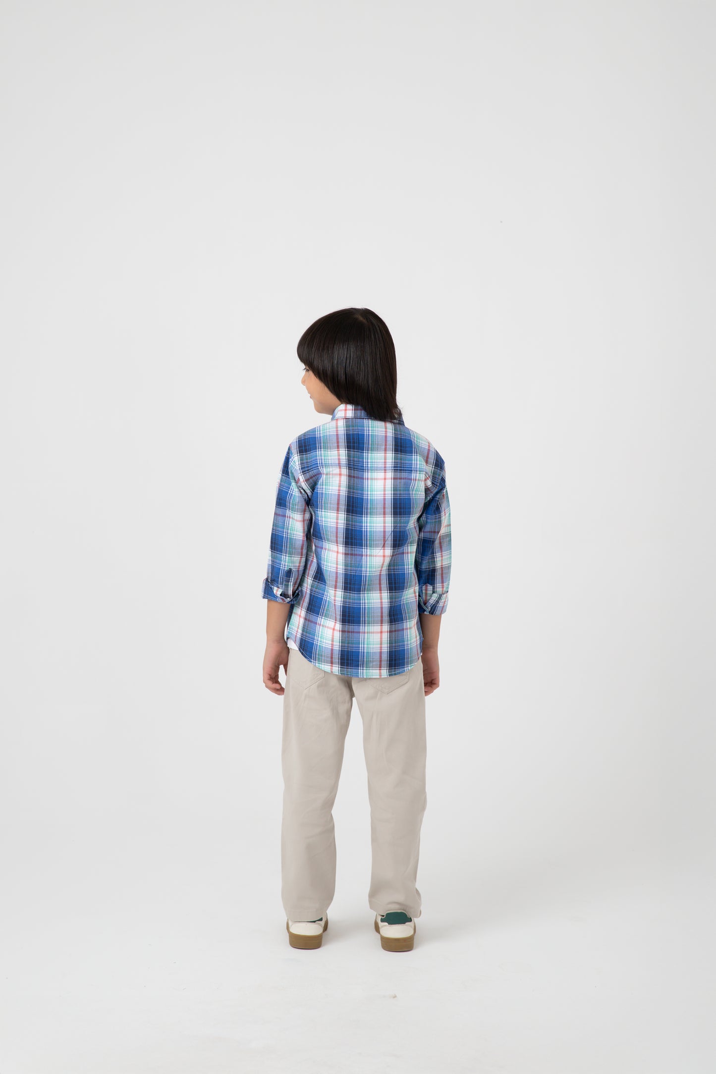 Boys Color Trail Check Shirt