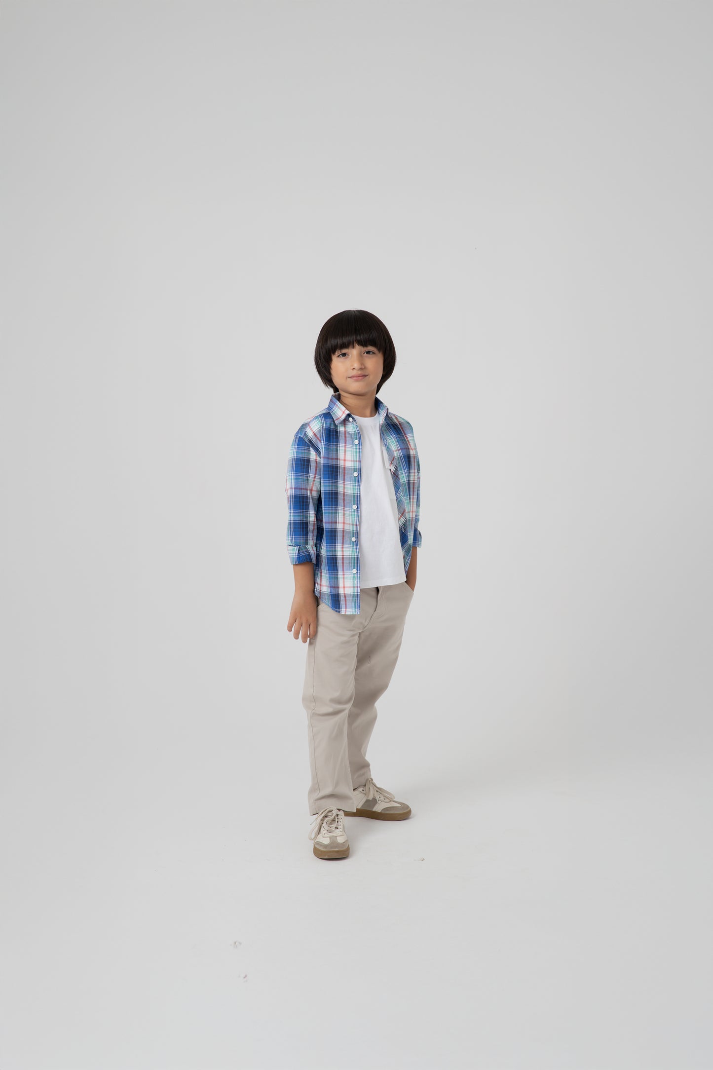 Boys Color Trail Check Shirt