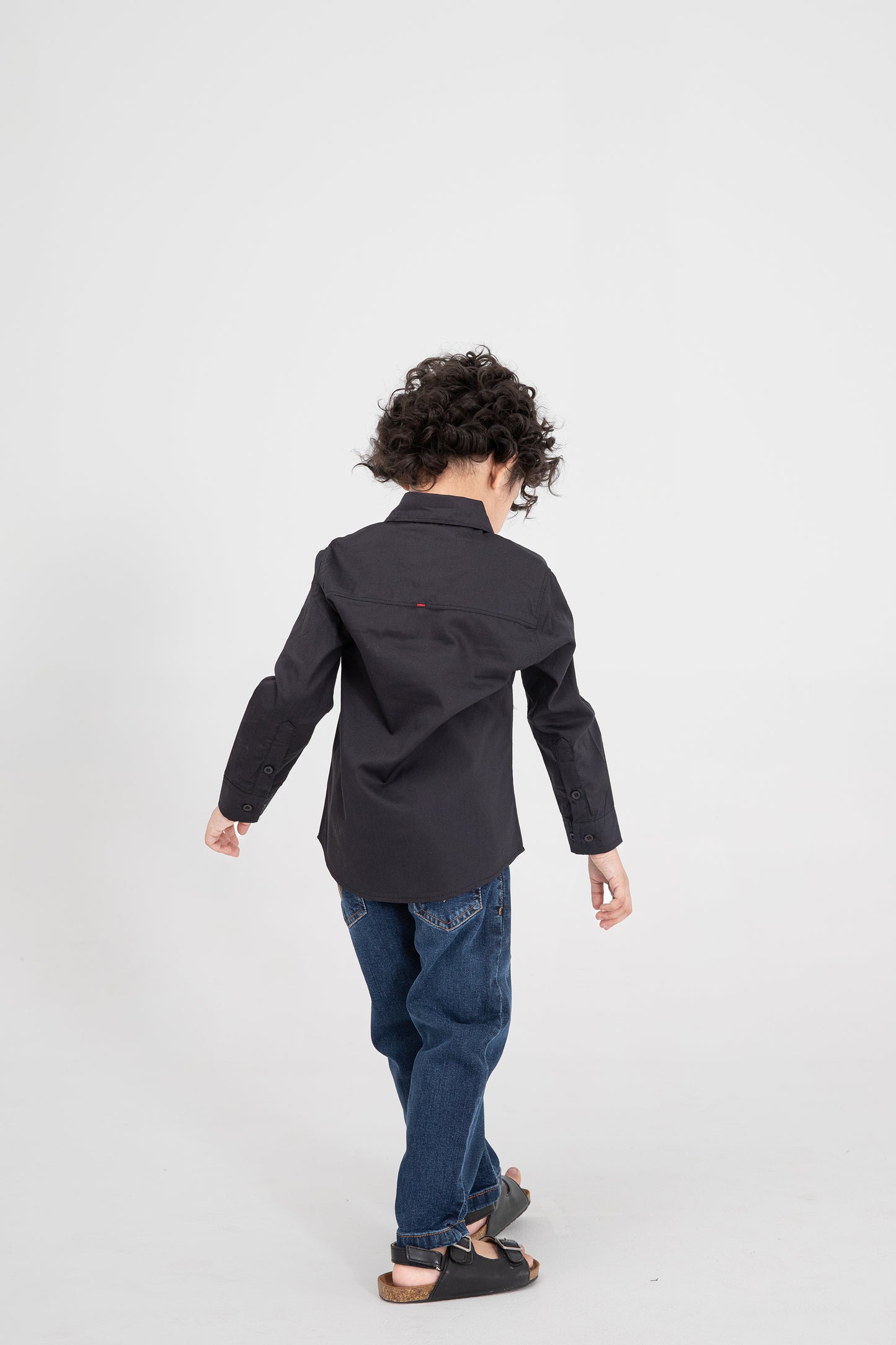 Boys Black Bolt Casual Shirt