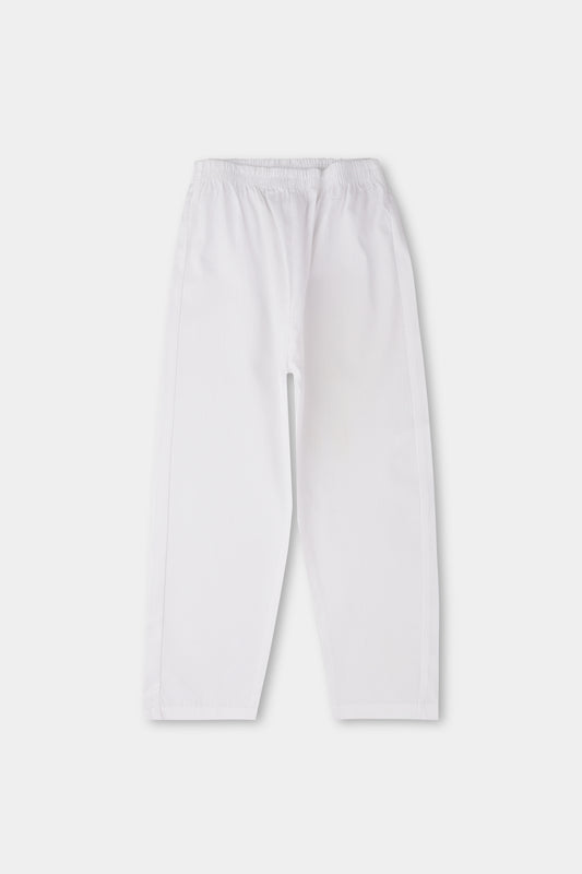 White Everyday Cotton Trousers