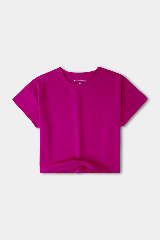 Solid Fuchsia Boxy Tee