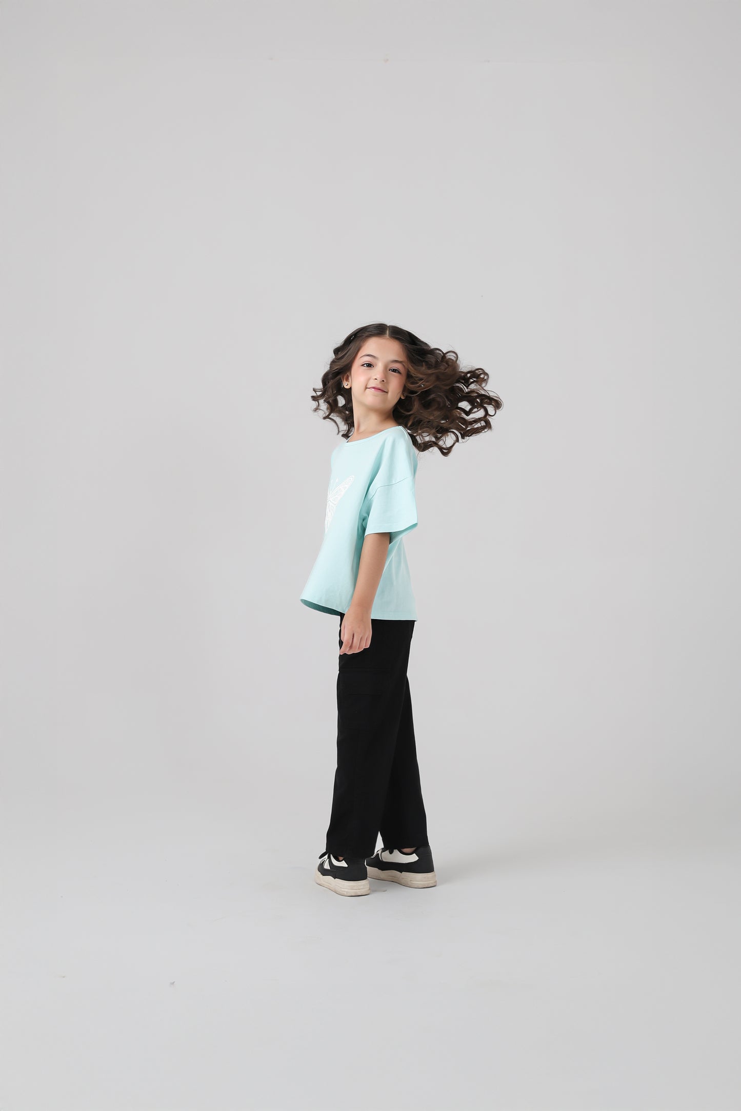 Mint Butterfly Boxy Tee