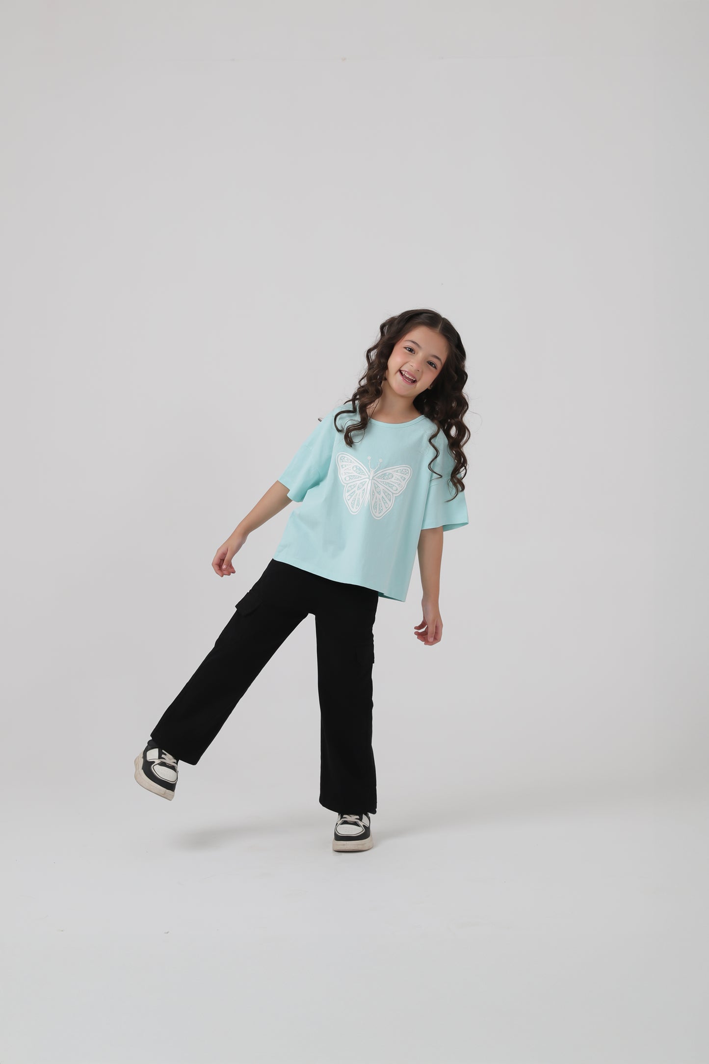 Mint Butterfly Boxy Tee