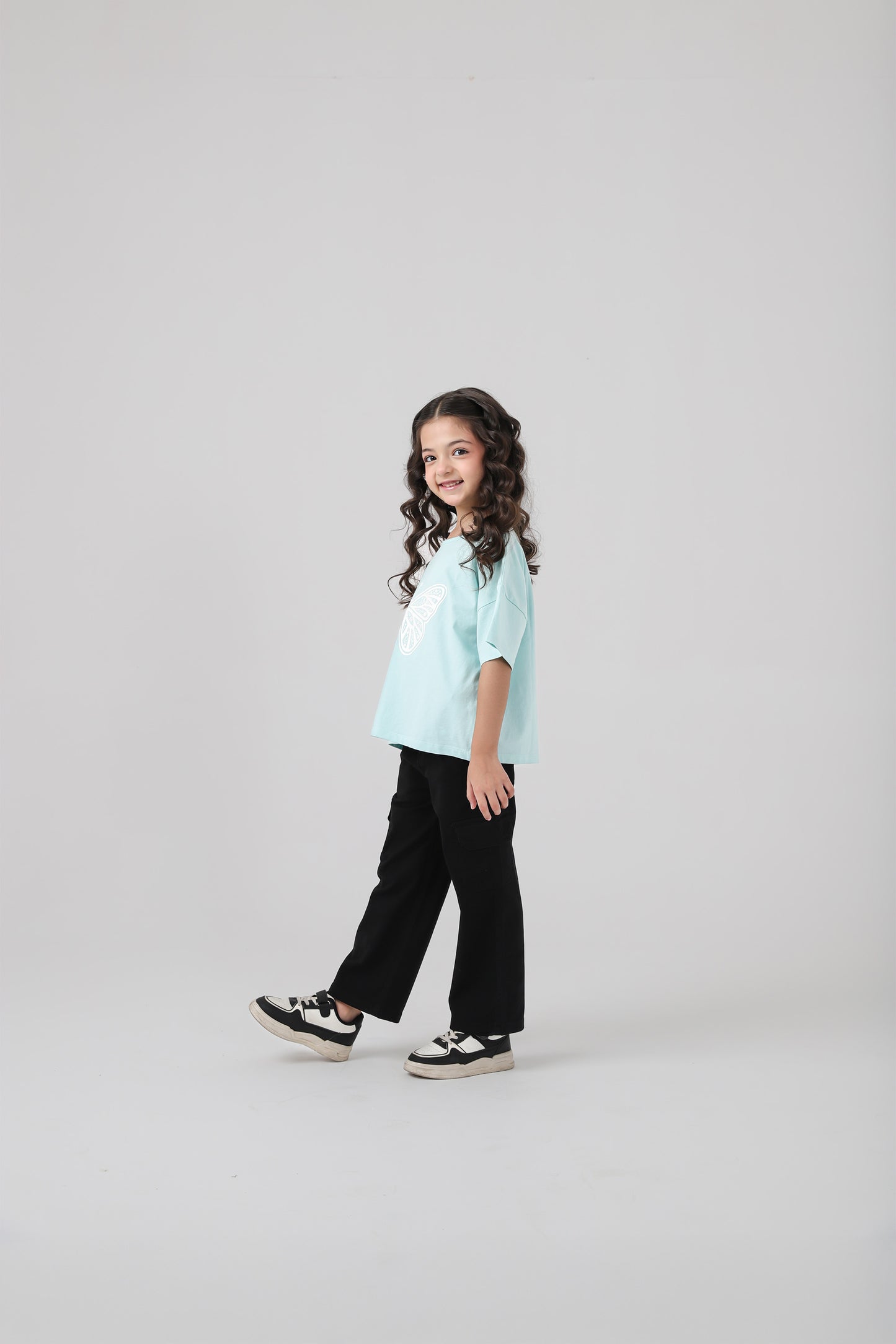 Mint Butterfly Boxy Tee
