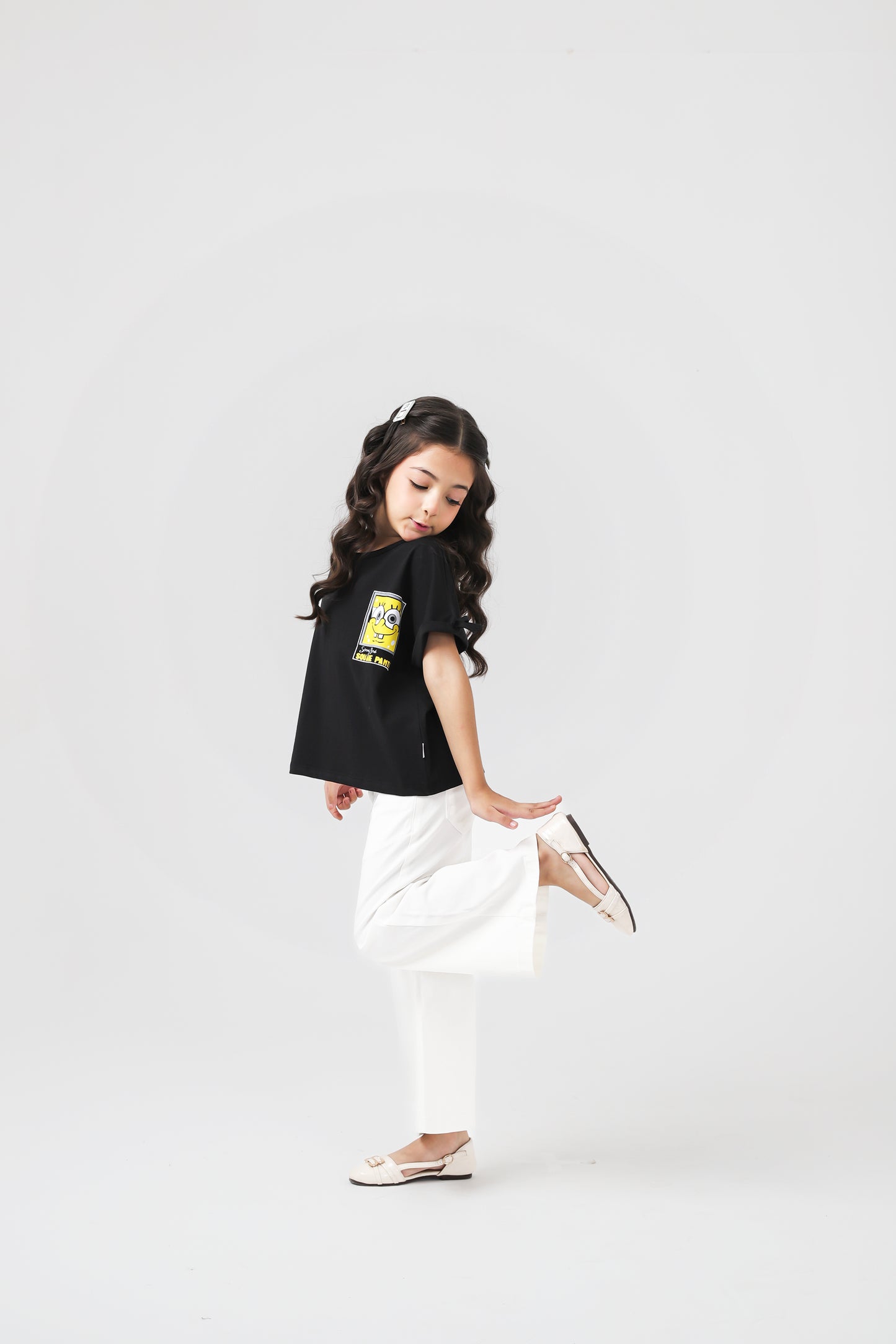 Girls Sponge-Bob Boxy Tee