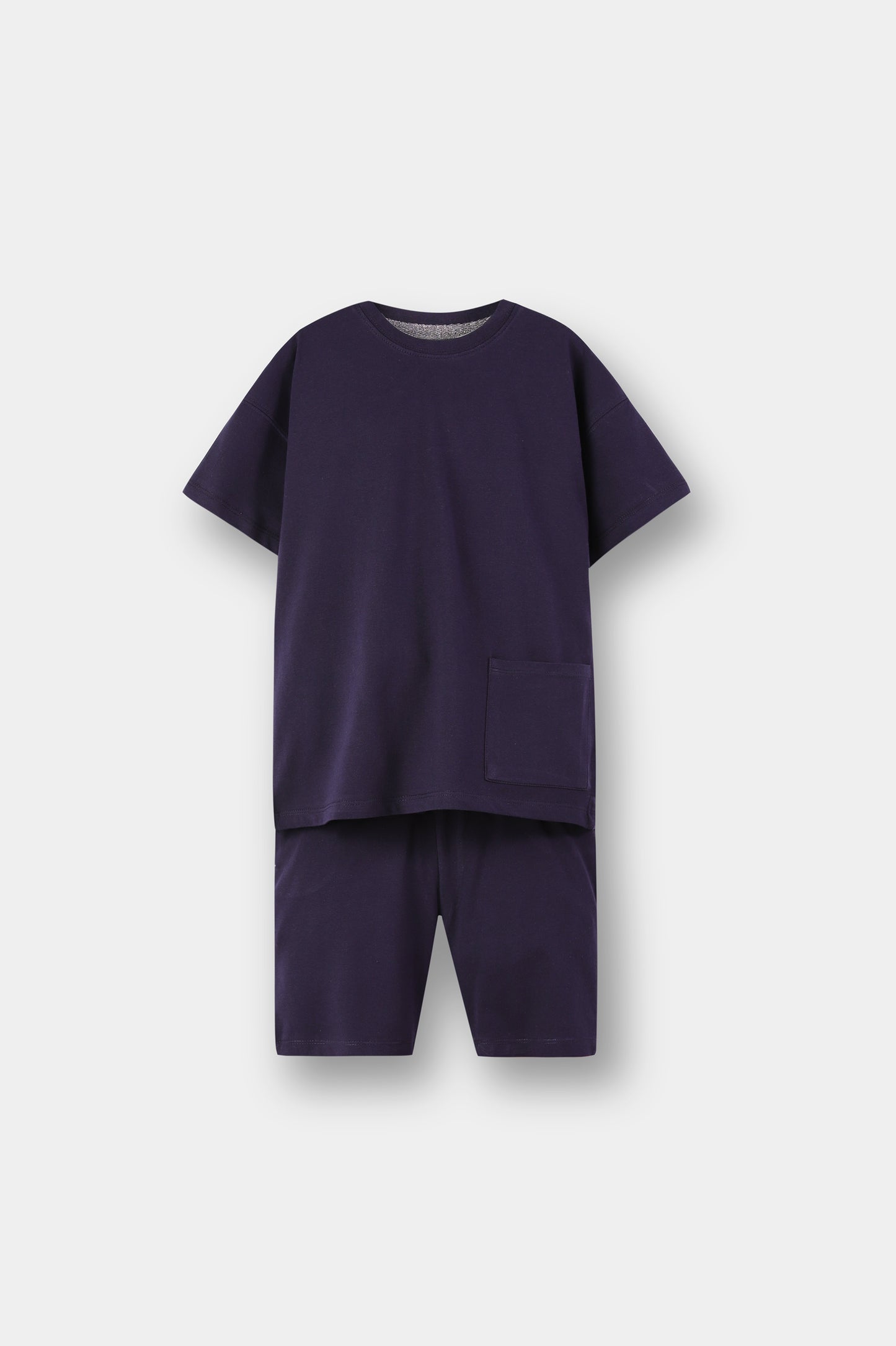 Navy Blue Solid Co-ord Set