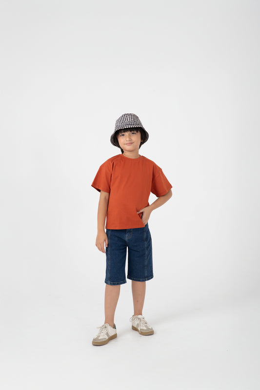Boys Rust Core Boxy Tee