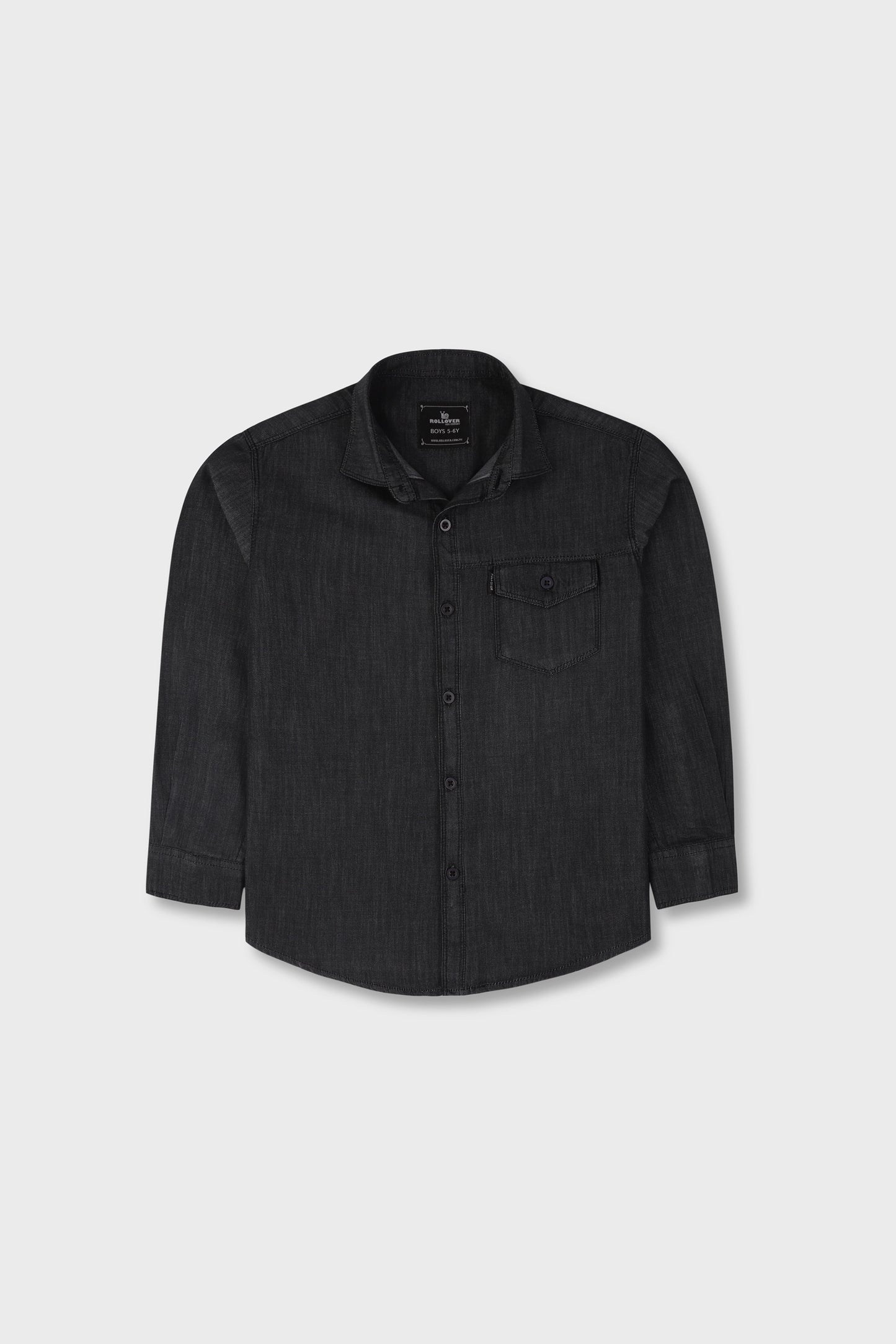 Boys Black Core Chambray Shirt