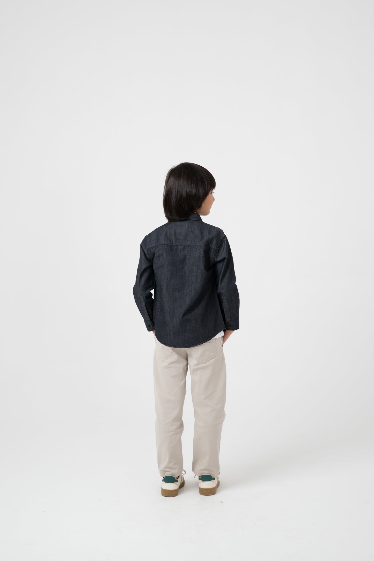 Boys Black Core Chambray Shirt