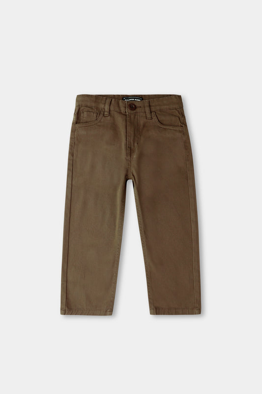 Boys Brown Twill Pants
